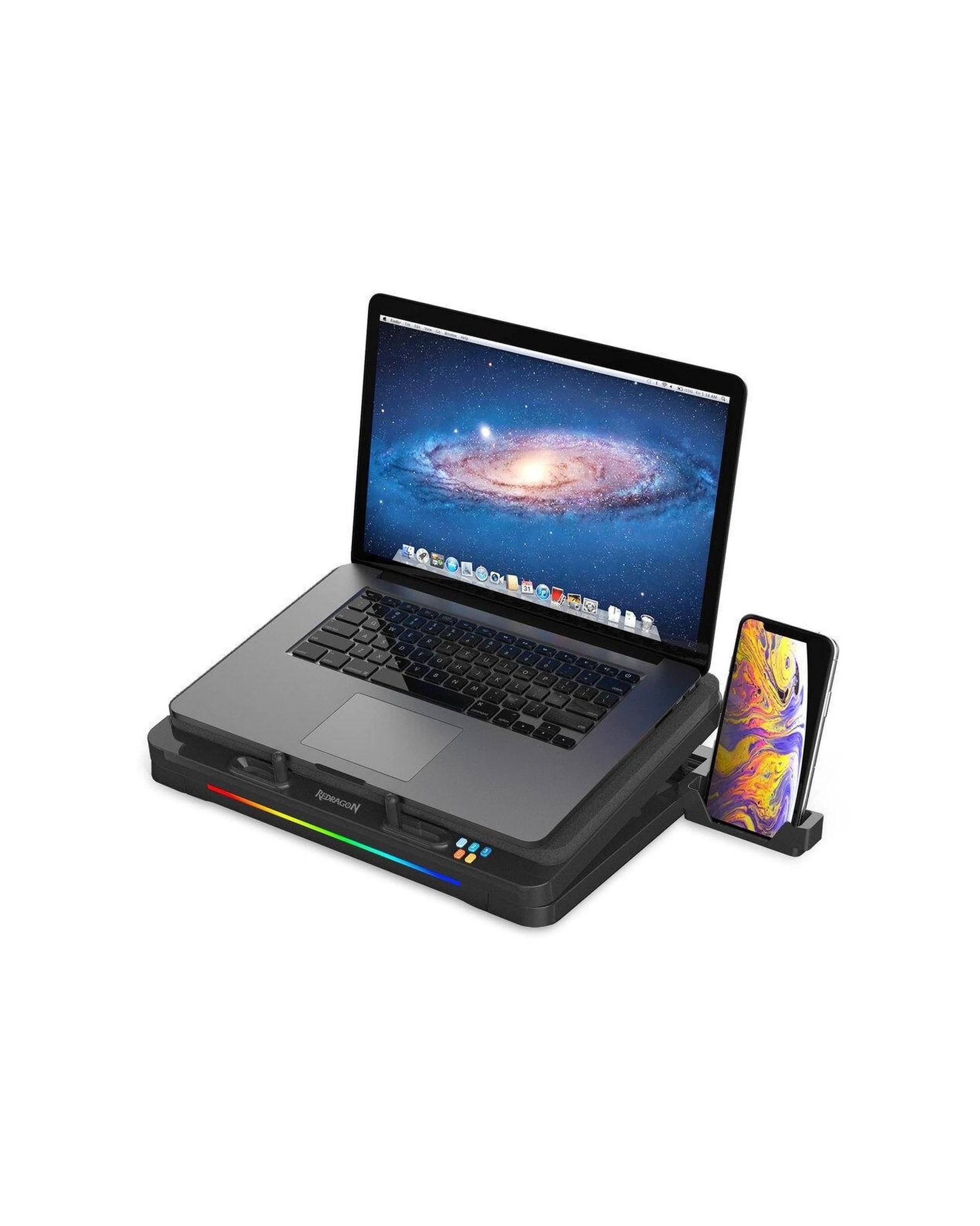 5 Redragon GCP512 Windseek TurboFan Laptop Cooling Stand - Black, 5 of 9