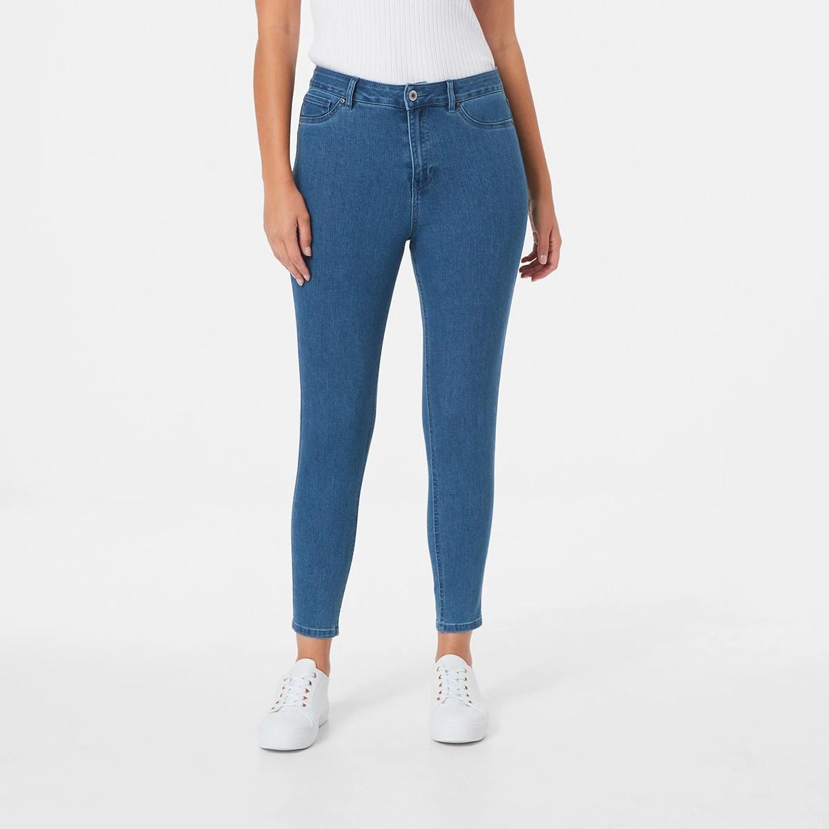 1 High Rise Ankle Length Skinny Jeans Mid Wsh, 1 of 4