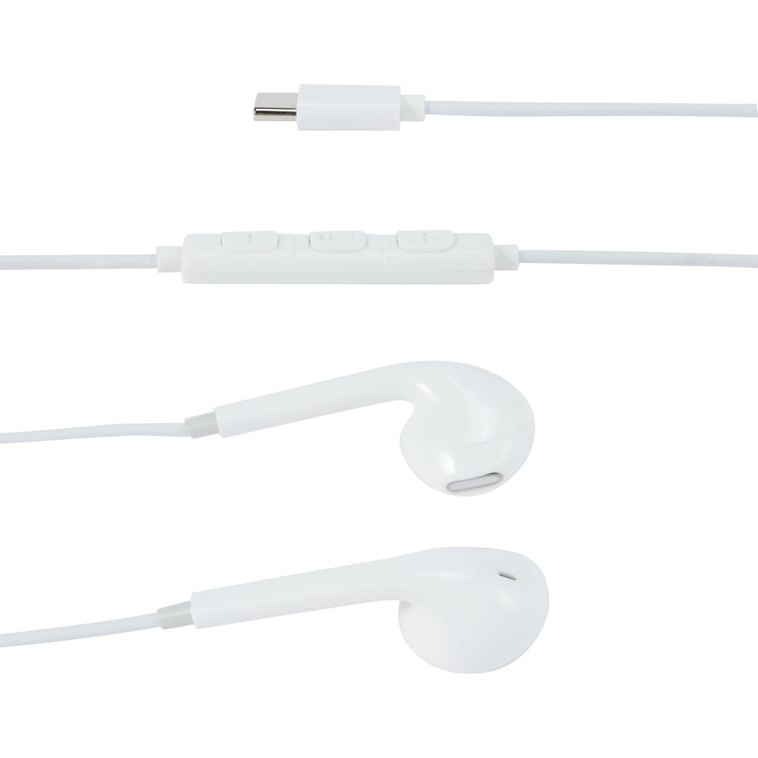 2 Type-C Bud Earphones - White, 2 of 4