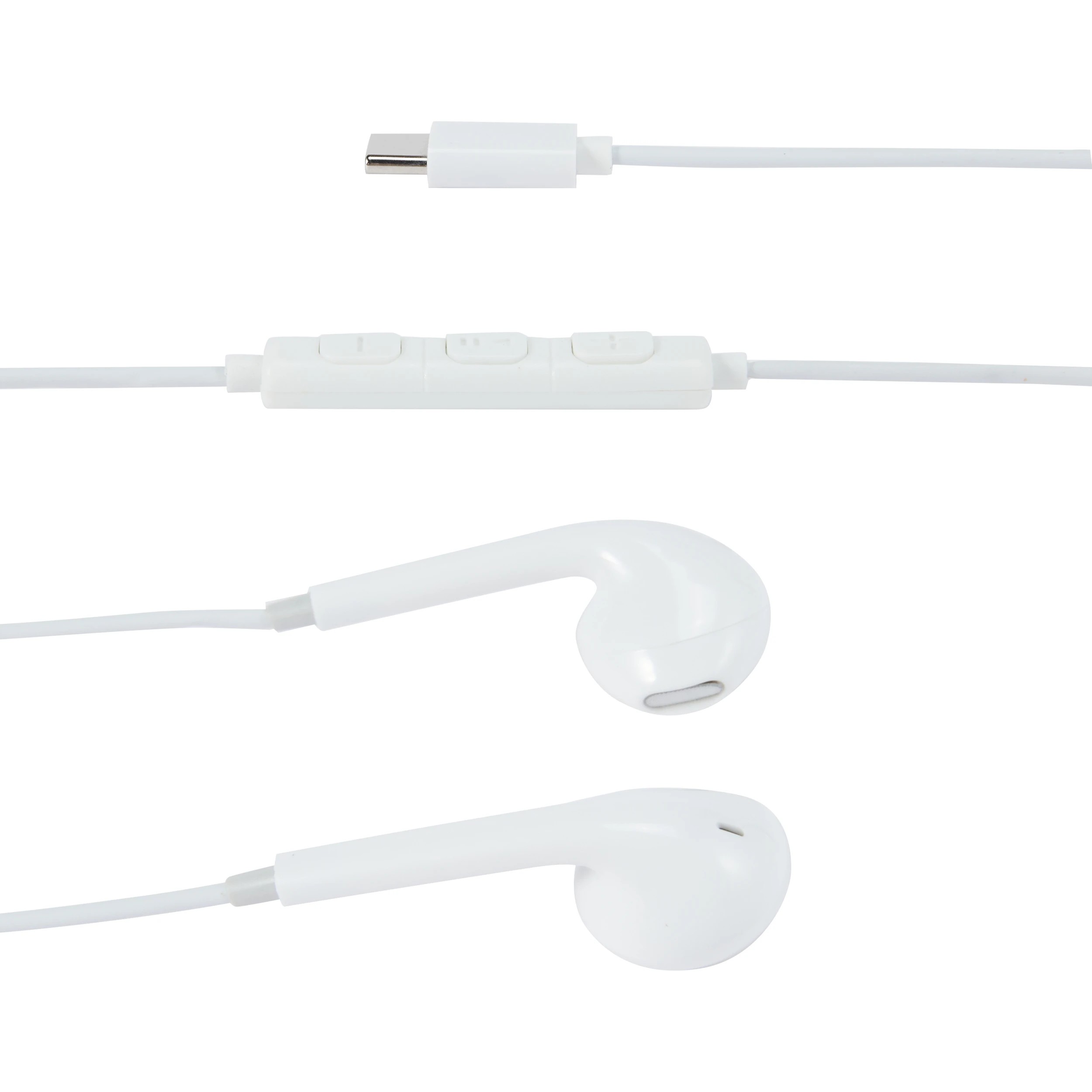 2 Type-C Bud Earphones - White, 2 of 4