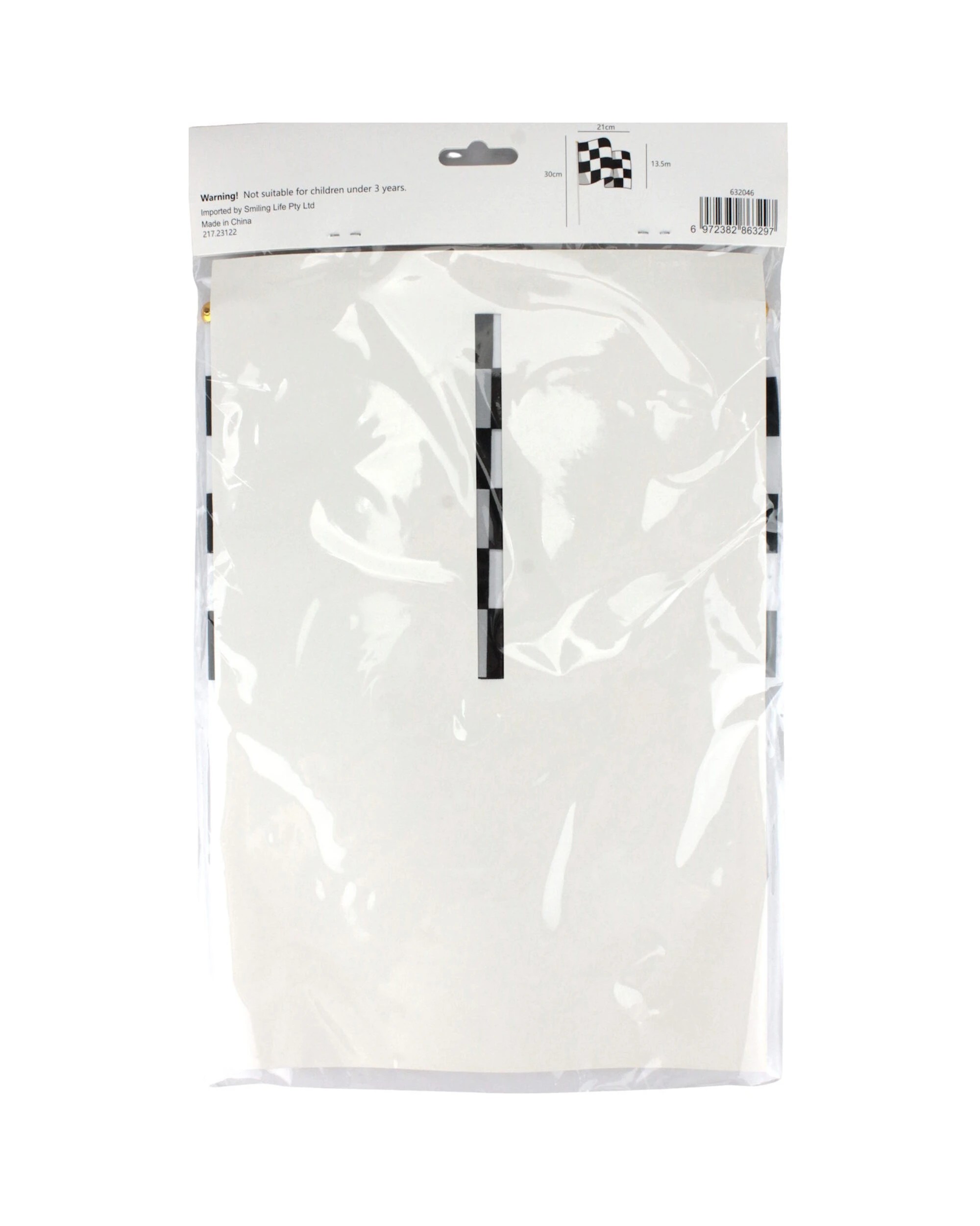 5 Partyrama Black and White Checkered Flags Pack of 6, 5 of 5