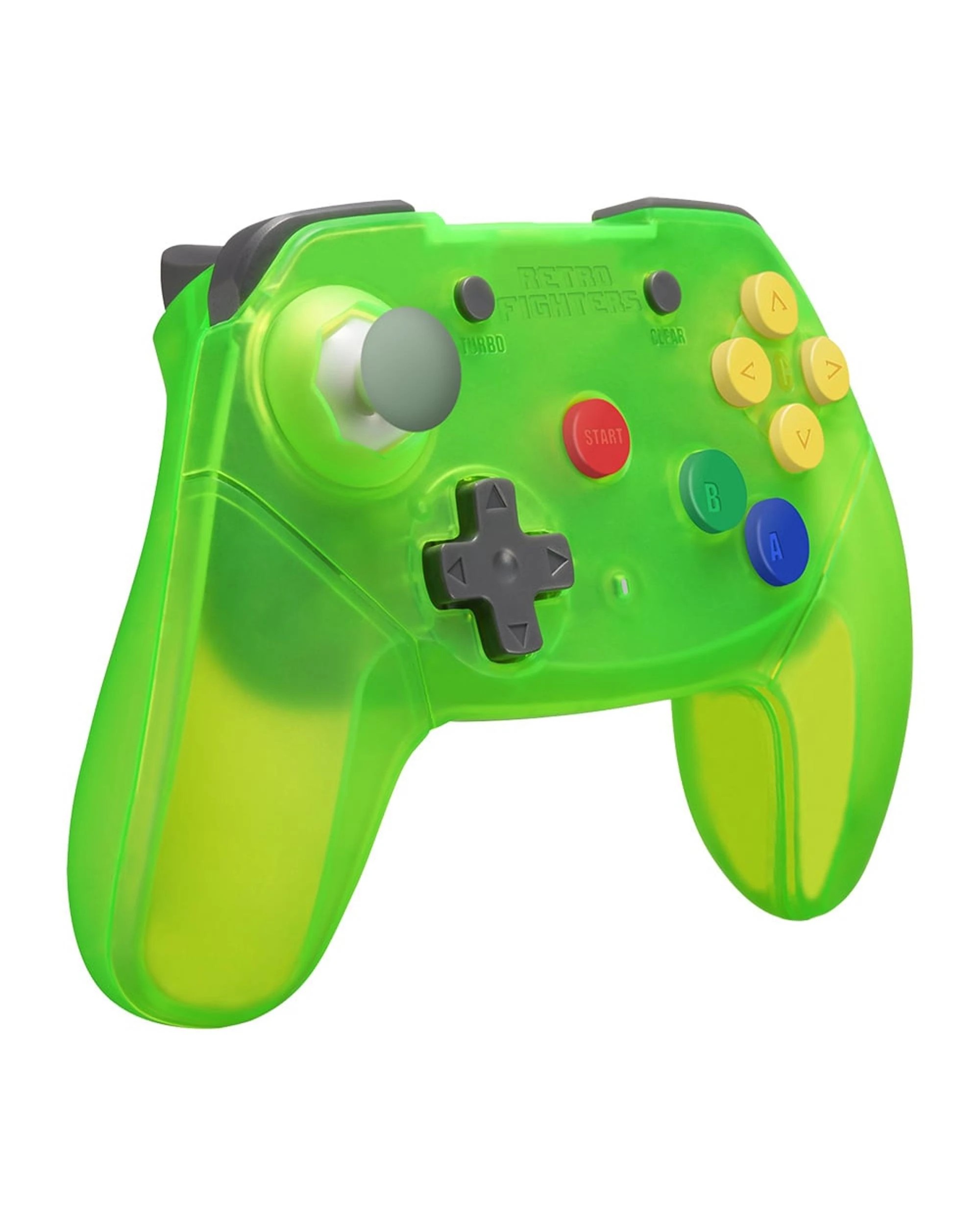 1 Retro Fighters Brawler64 Wireless Extreme Green Gamepad, 1 of 3
