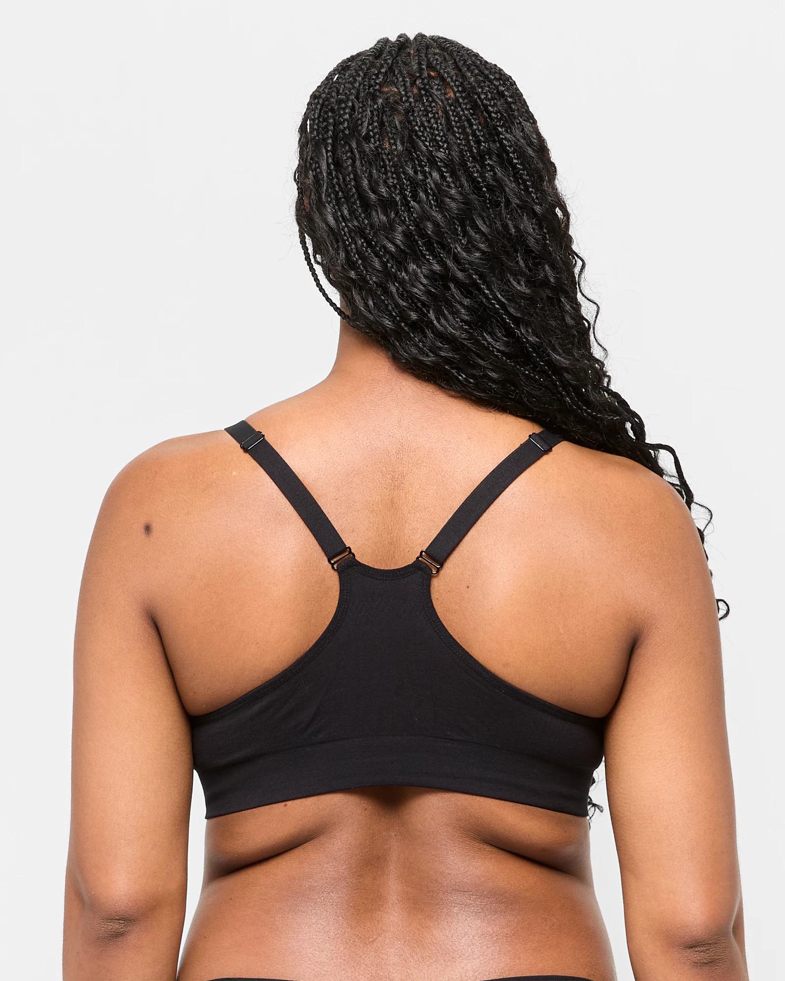 3 Target Maternity Organic Cotton Seamfree Racerback Nursing Crop Top BLACK, 3 of 3