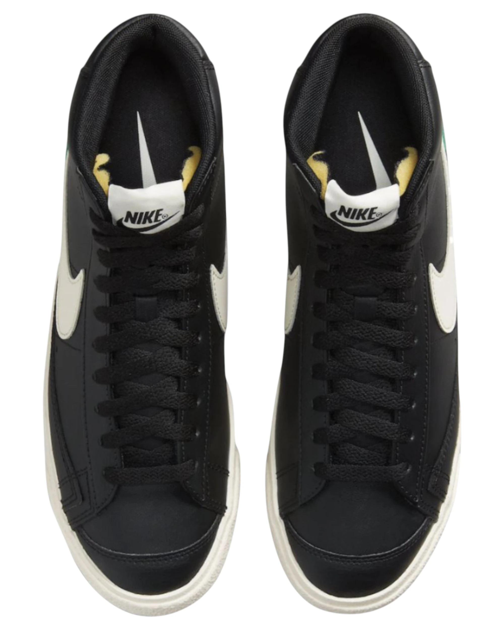 6 Nike Mens Blazer Mid 77 Black/ Green Athletic Shoes BLACK/GREEN, 6 of 6