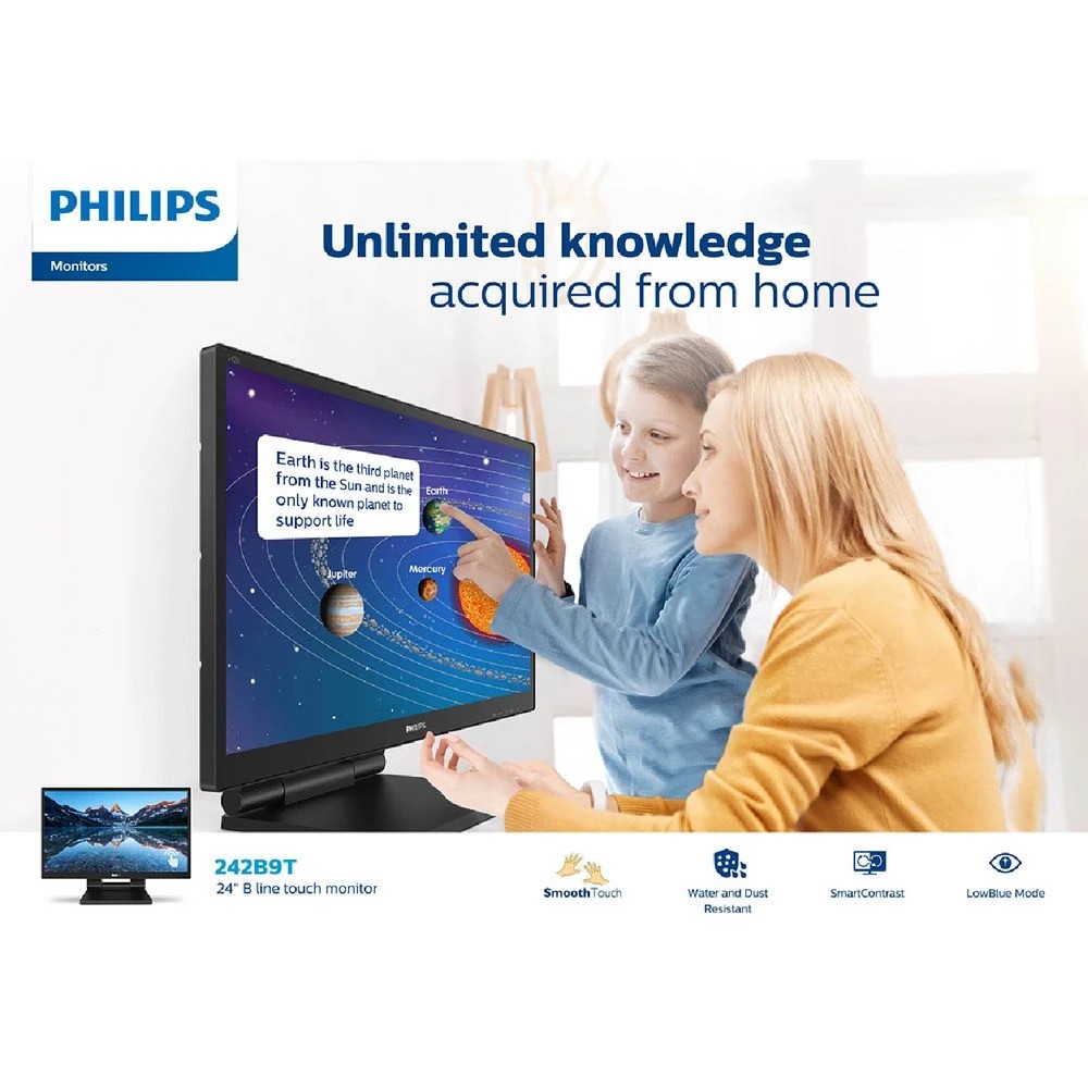 6 Philips 24" FHD 60Hz Touch Screen Monitor 242B9T, 6 of 7