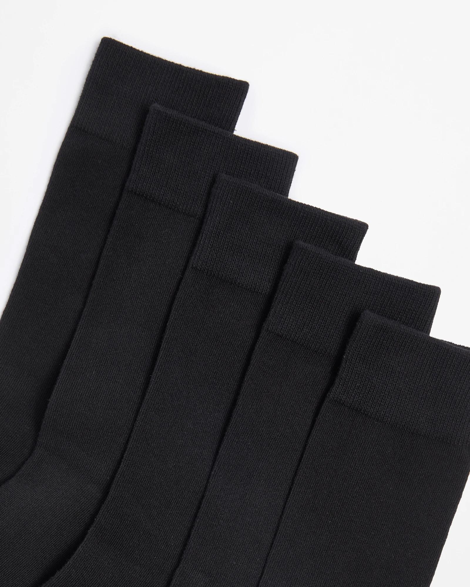 2 Australian Cotton Blend 5 Pack Business Crew Socks - Maxx BLACK, 2 of 3