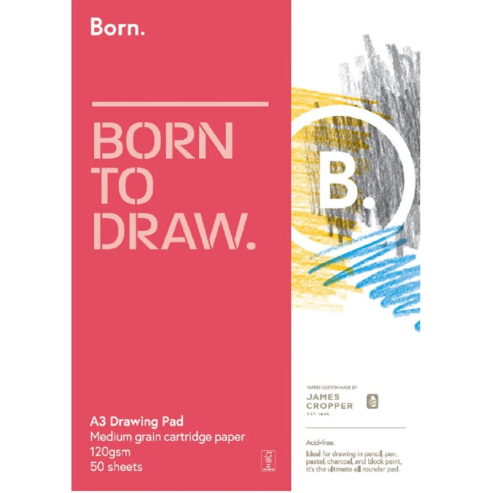 2 Born A3 Drawing Pad 120gsm 50 Sheets, 2 of 3