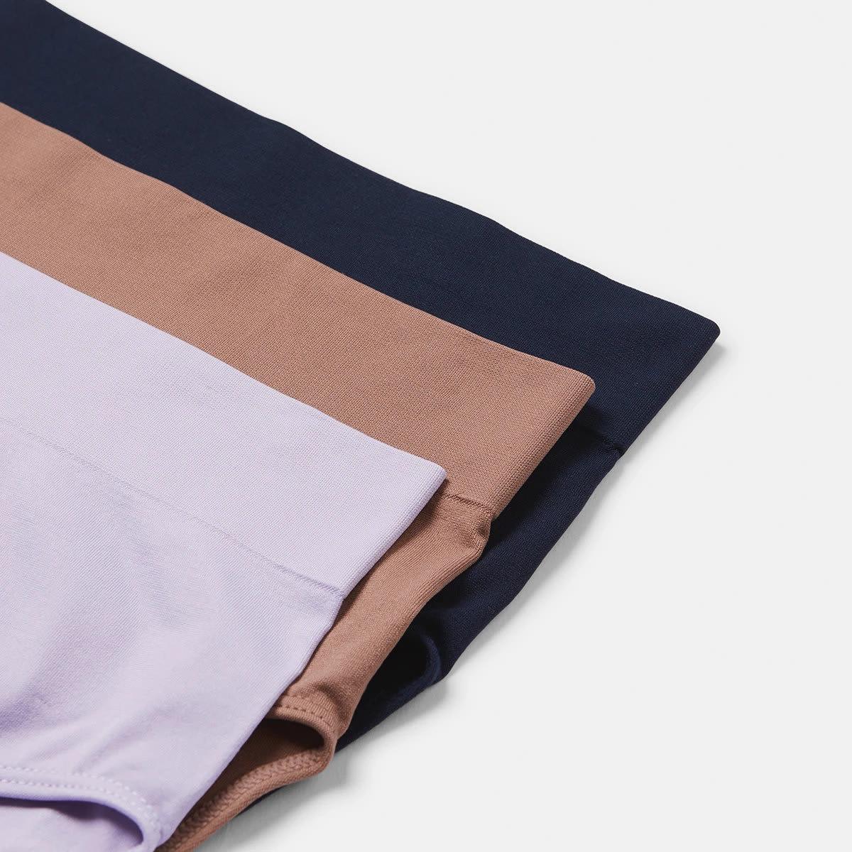 2 3 Pack Ultra Smooth Seamfree Full Briefs VIOLET CREAM PURPLE, TAN, MIDNIGHT INK, 2 of 9