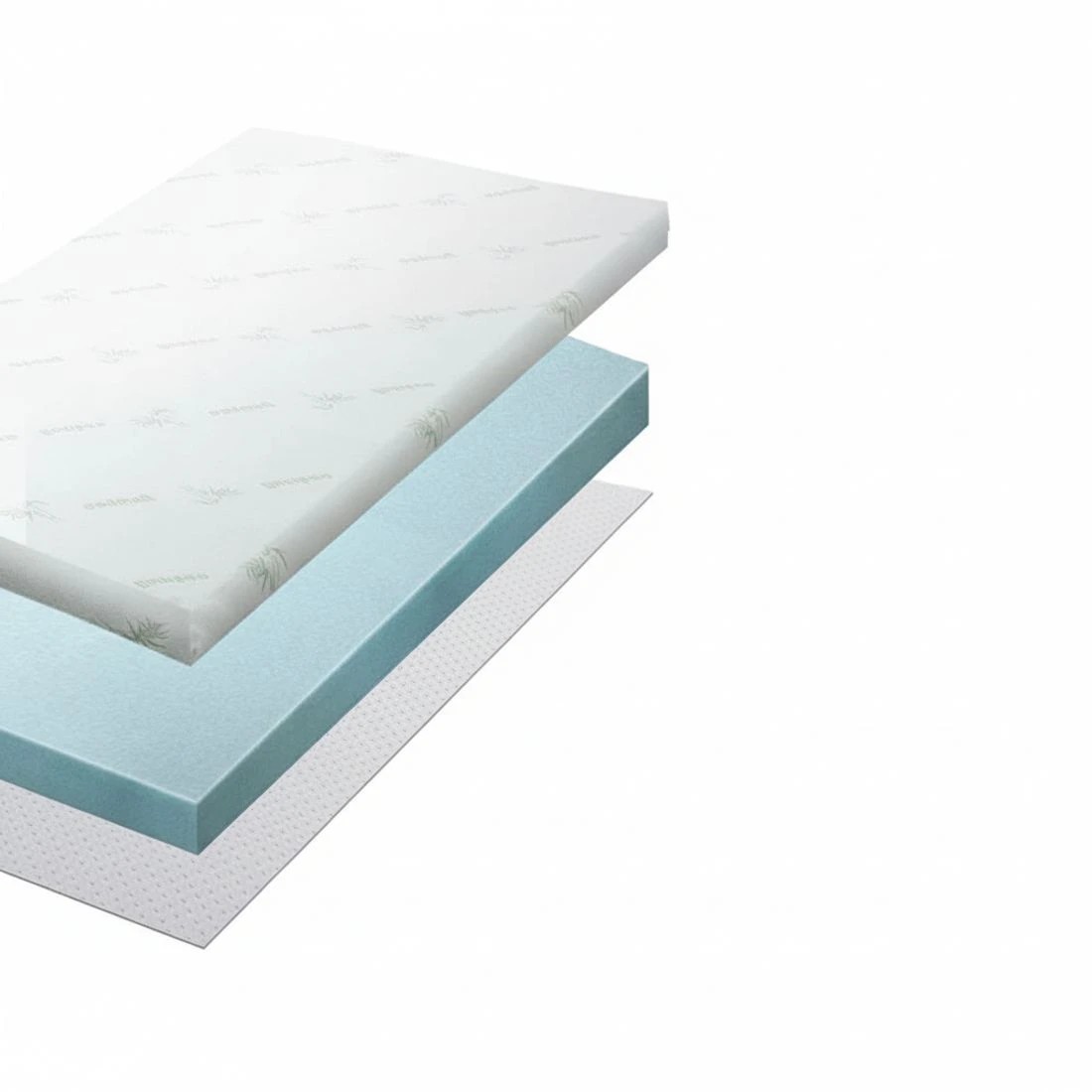 6 Giselle Bedding Memory Foam Mattress Topper Cool Gel 10cm Queen - Queen Bed - Blue, 6 of 8