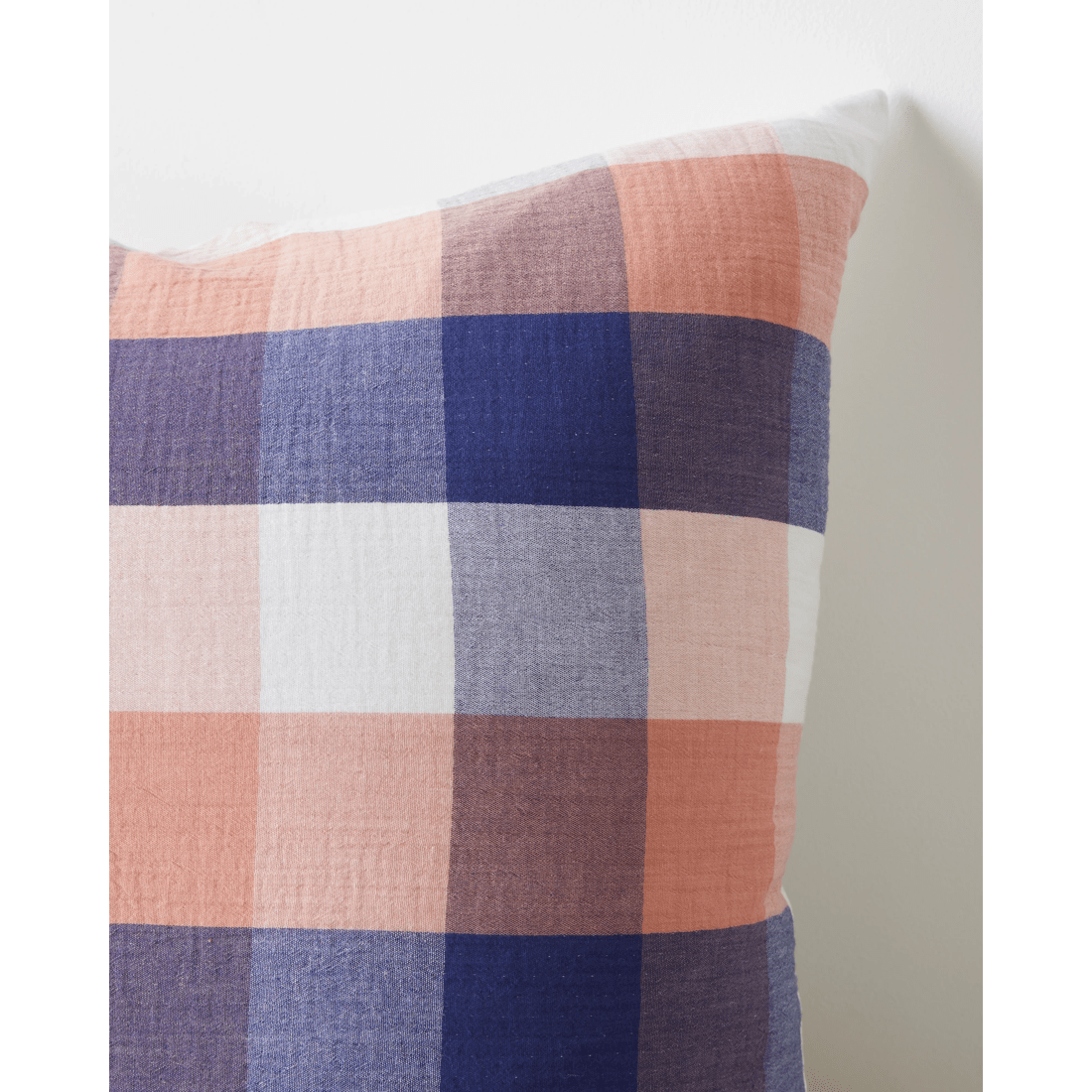 2 Target Devi Muslin Check European Pillowcase
 - Queen Bed
 - Blue, 2 of 2