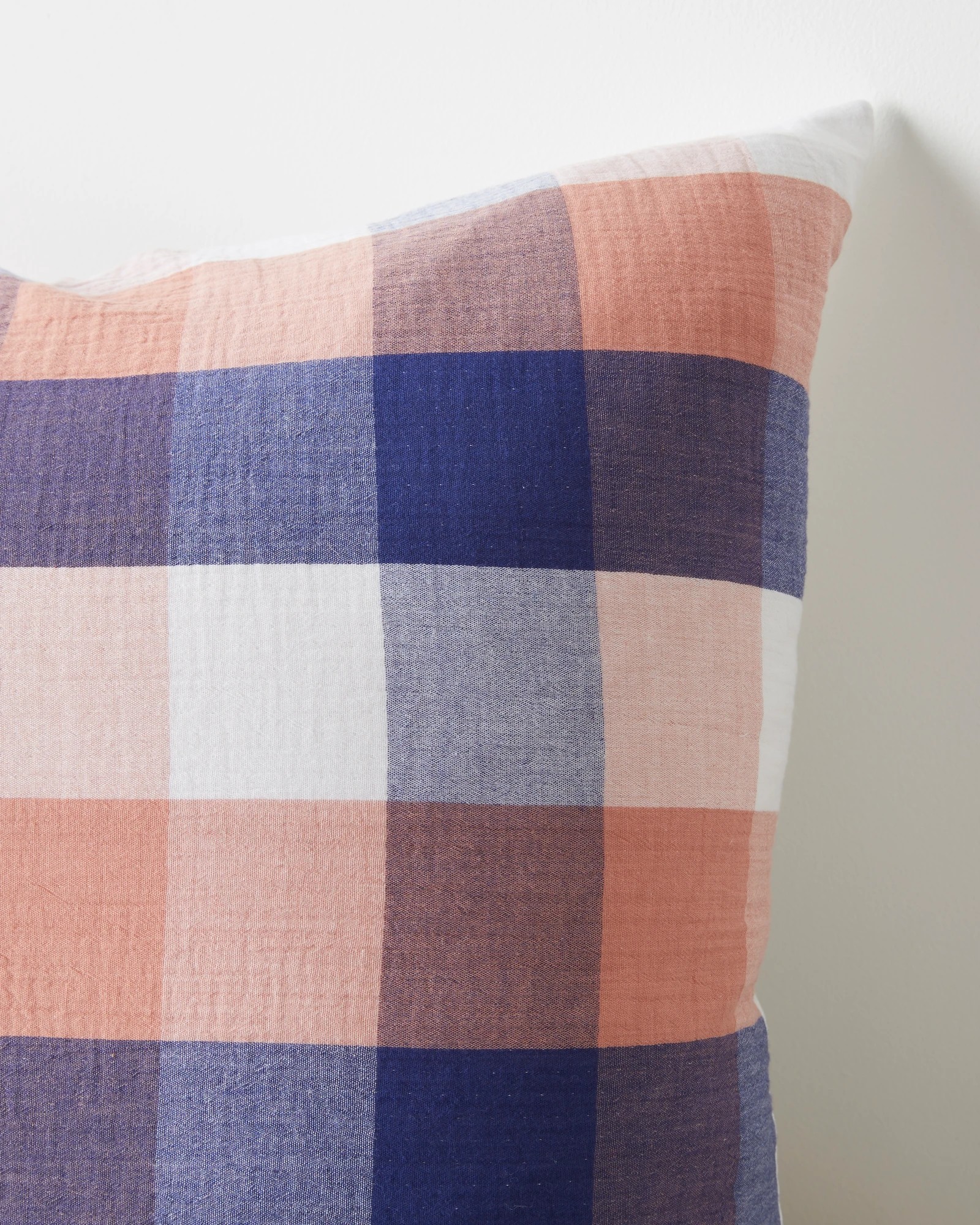 2 Target Devi Muslin Check European Pillowcase
 - Queen Bed
 - Blue, 2 of 2