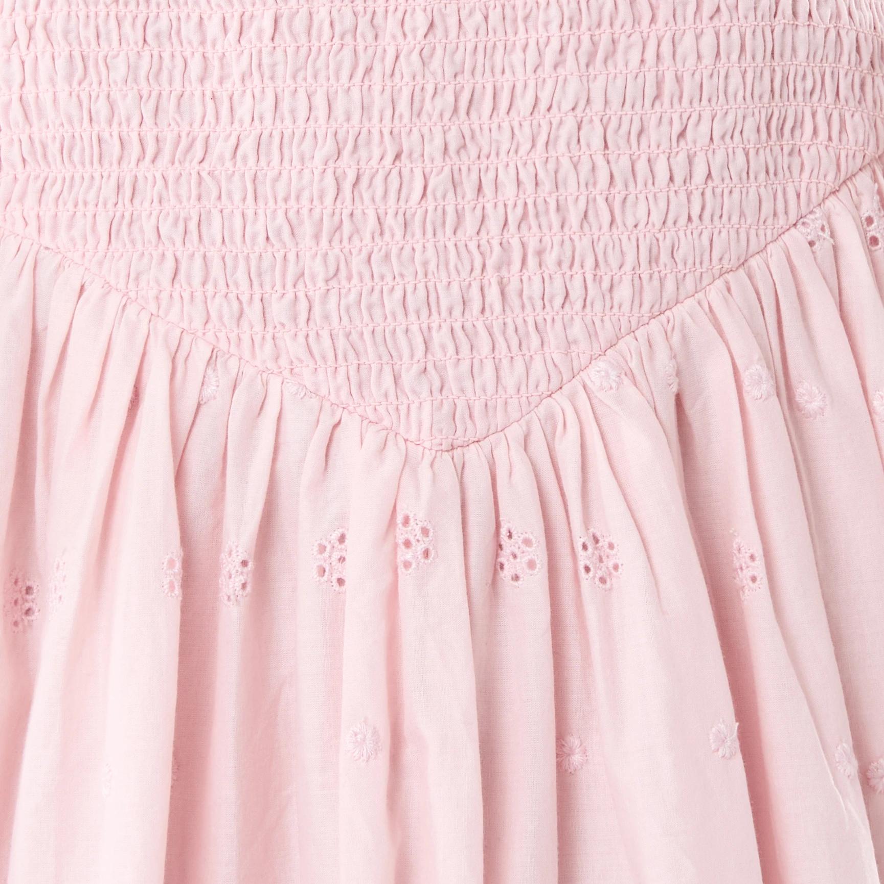 6 Shirred Bubble Hem Dress Dogwd Pink, 6 of 9