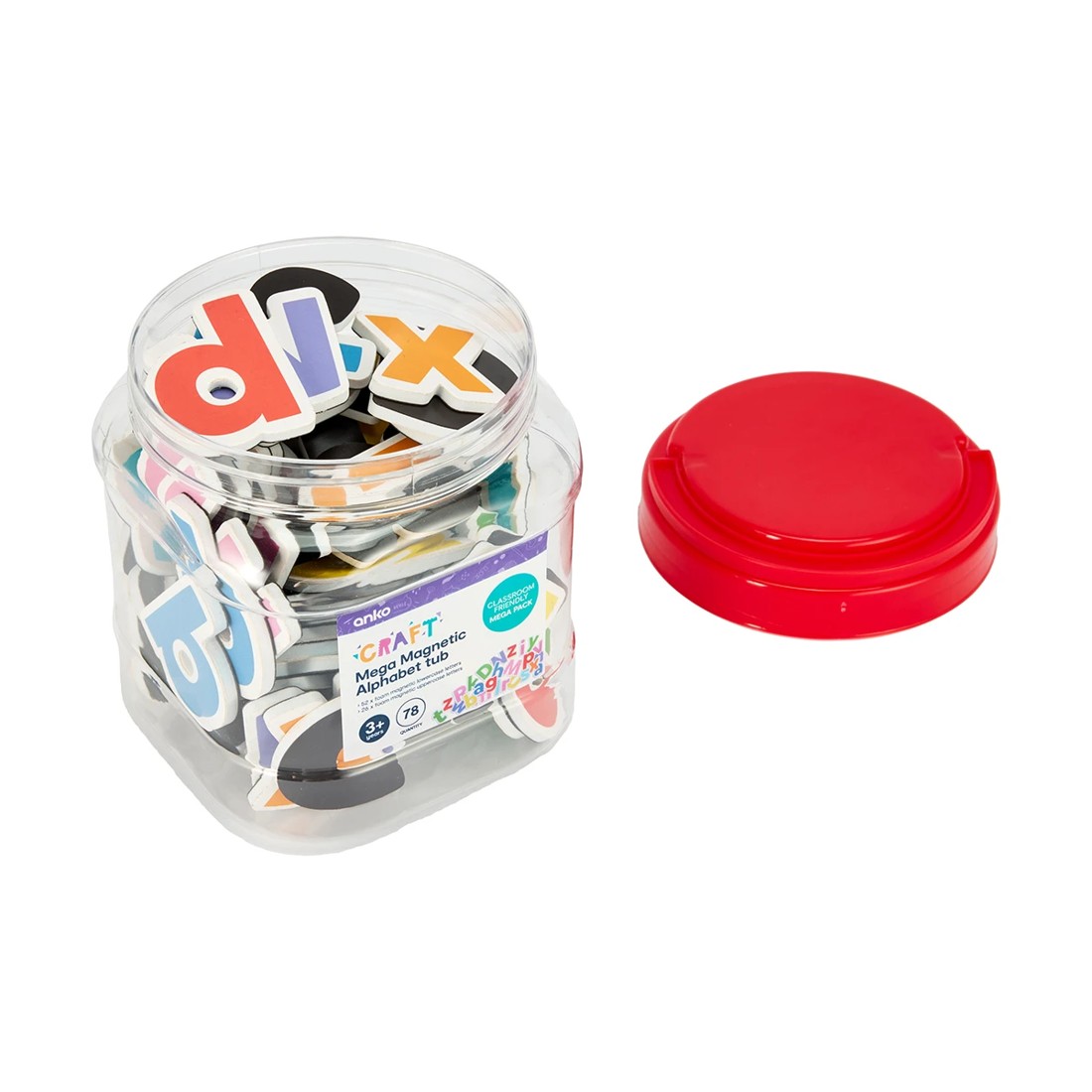3 78 Piece Mega Magnetic Alphabet Tub, 3 of 10