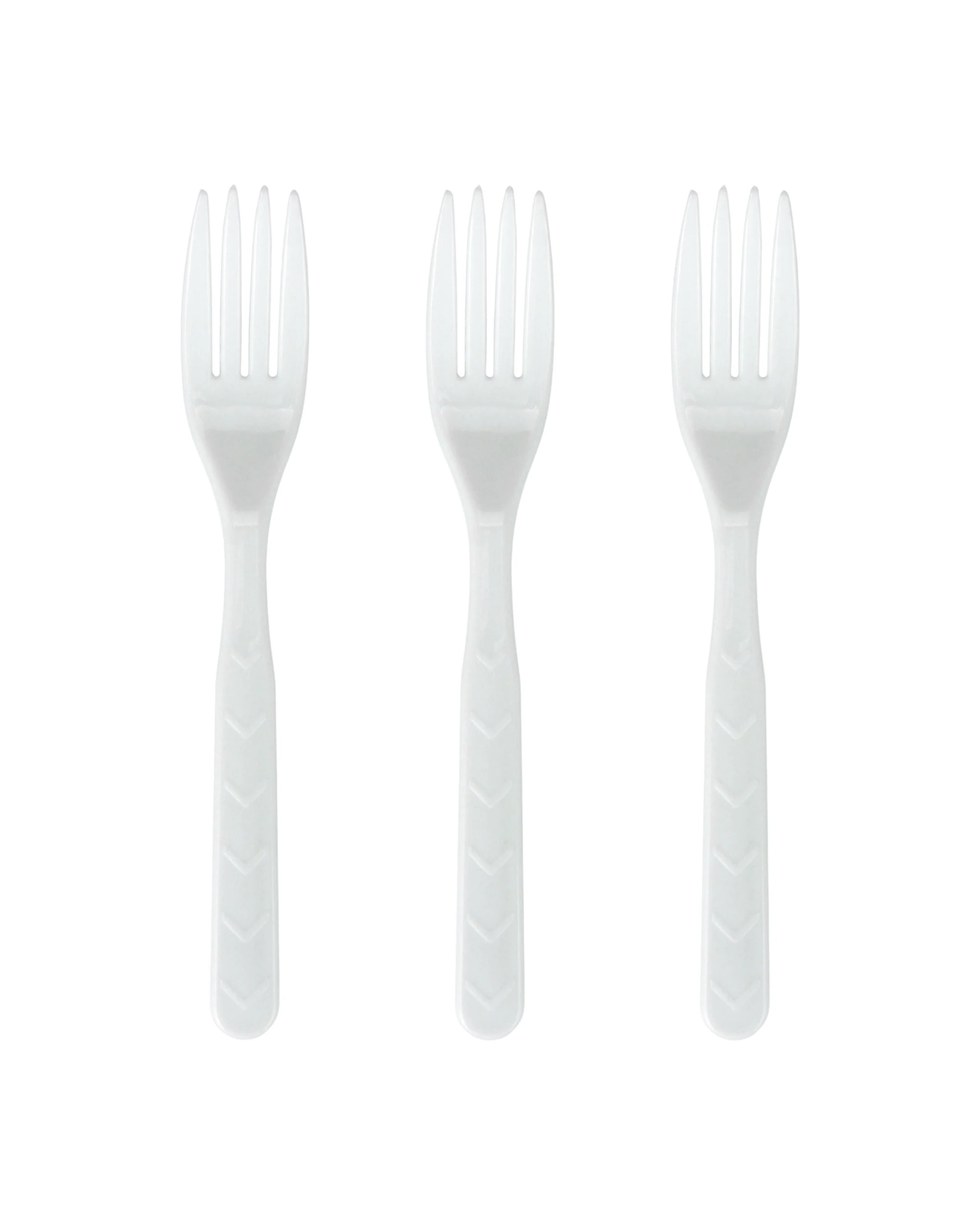 1 Partyrama White Reusable Premium Plastic Forks Pack of 48 - White, 1 of 3