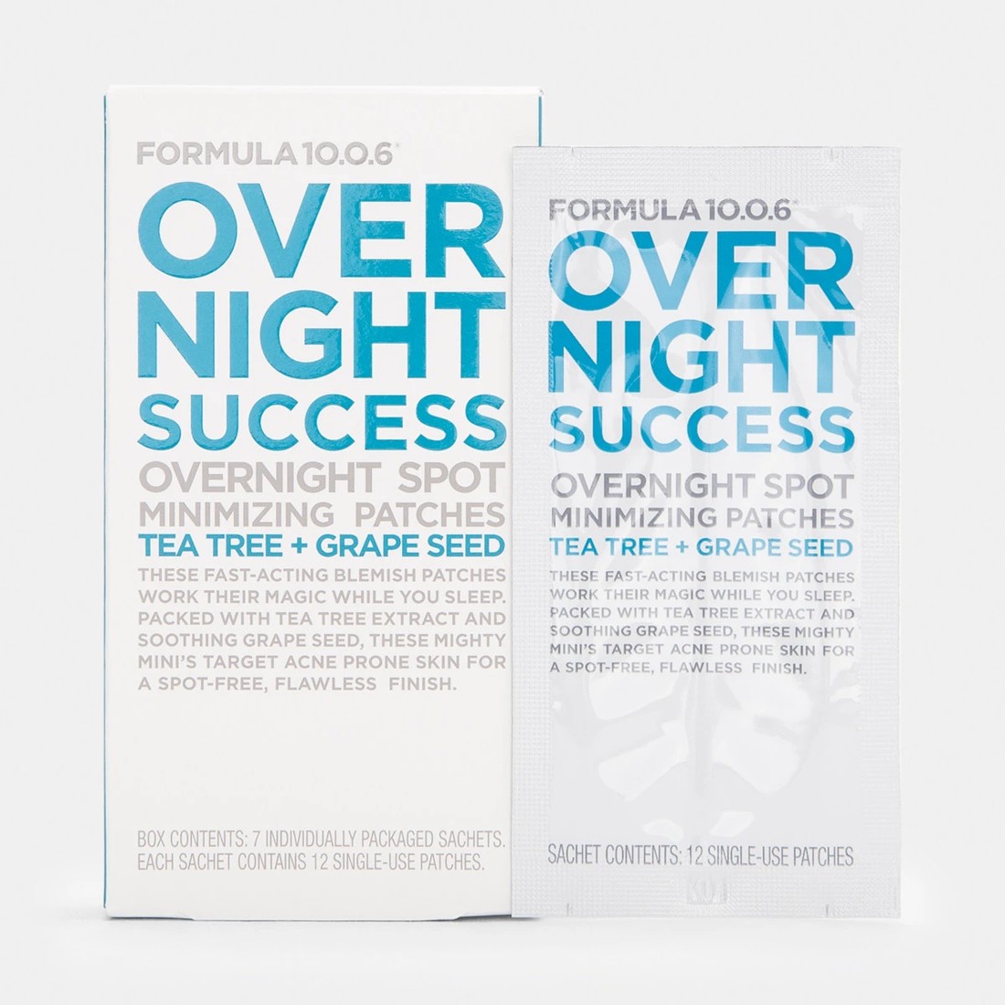 1 Formula 10.0.6 Over Night Success Overnight Spot Minimising Patches - Tea Tree & Grape Seed, 1 of 4