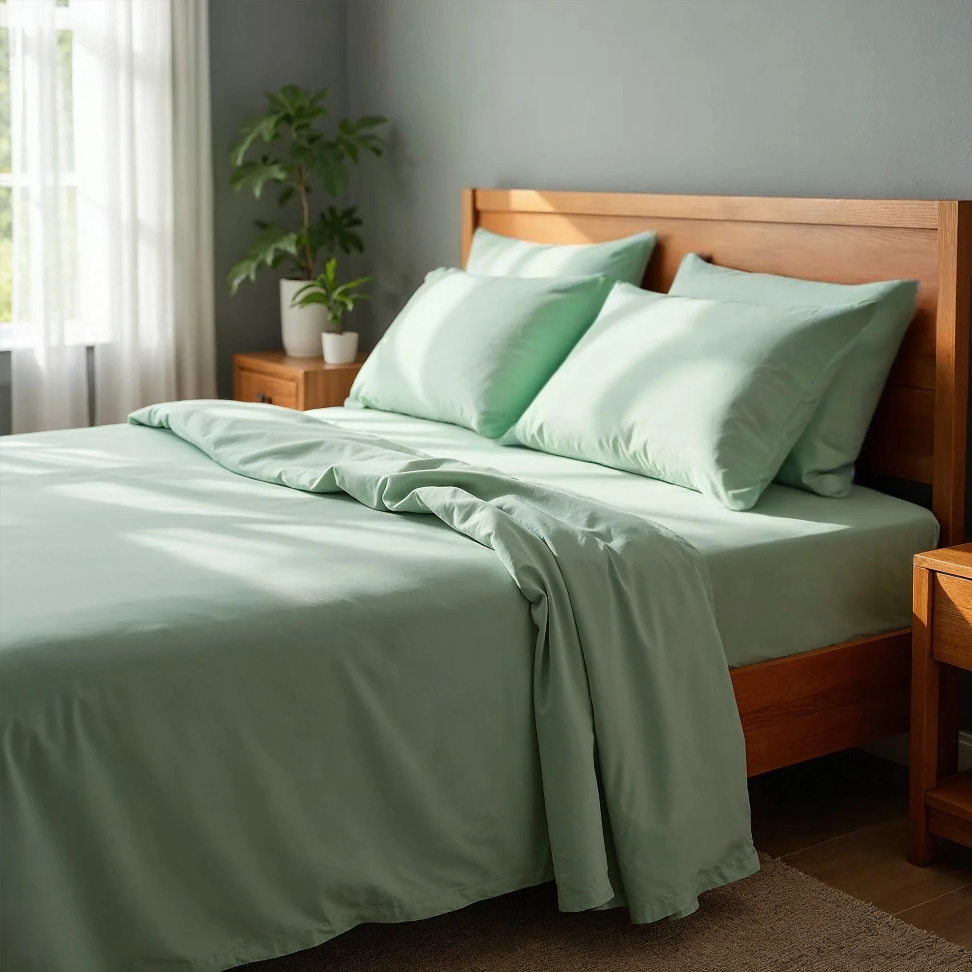 2 Royal Comfort 2000 Thread Count Bamboo Cooling Sheet Set Ultra Soft Bedding Single - Single Bed - Green, 2 of 4