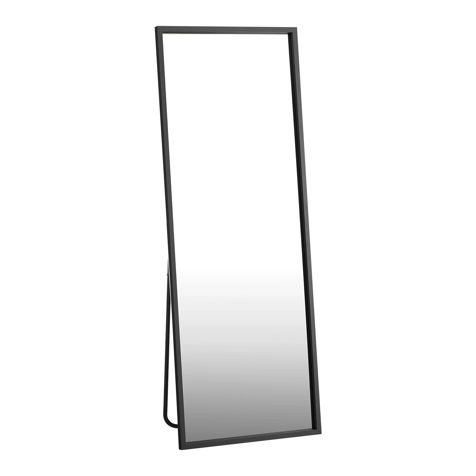 1 Oikiture Wooden Full Length Mirror 166x60cm Floor Mirrors Free Standing
 - Black, 1 of 9