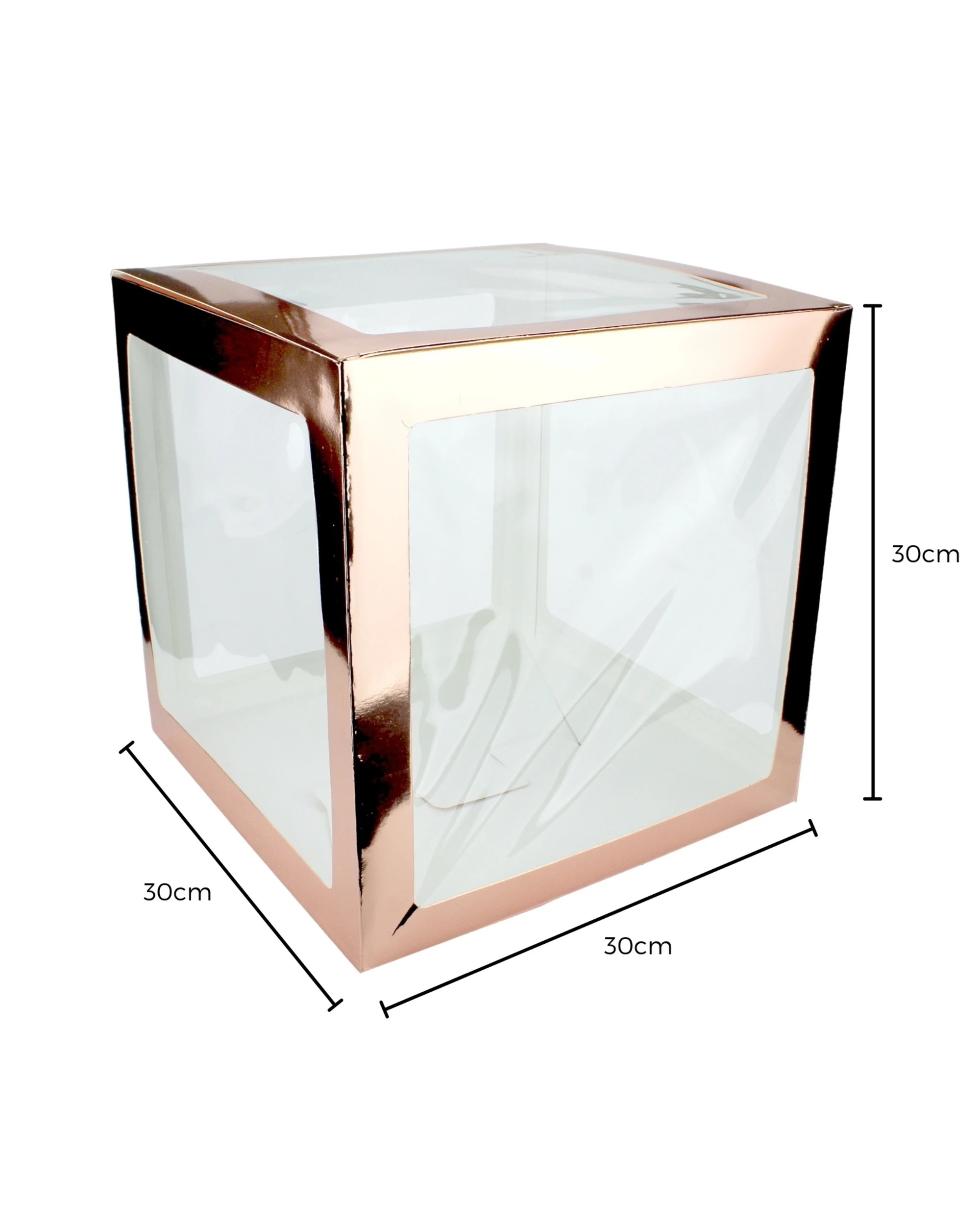 4 Party Maker Rose Gold Balloon Box 30cm - Gold, 4 of 4