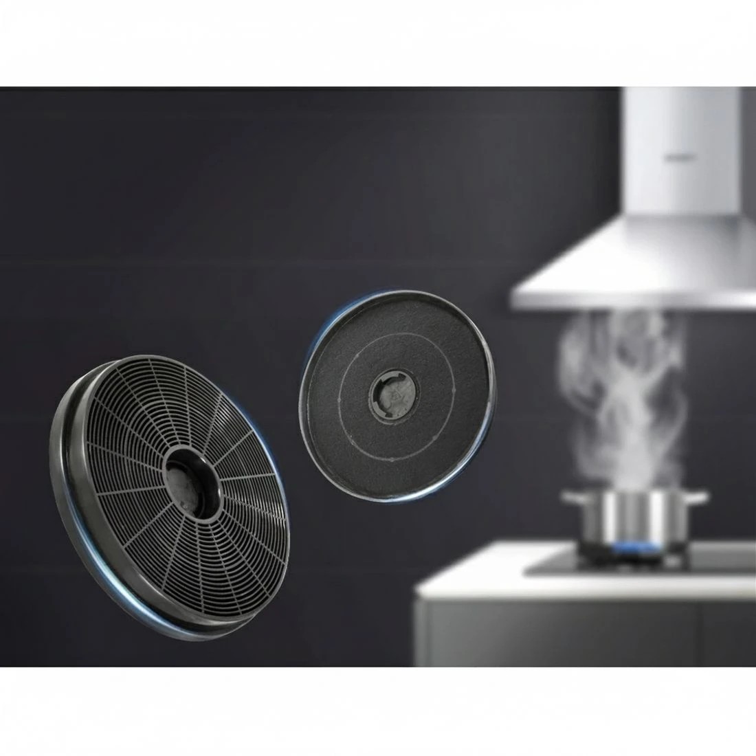 5 Devanti 17cm Range Hood Carbon Charcoal Filters Replacement - Black, 5 of 6