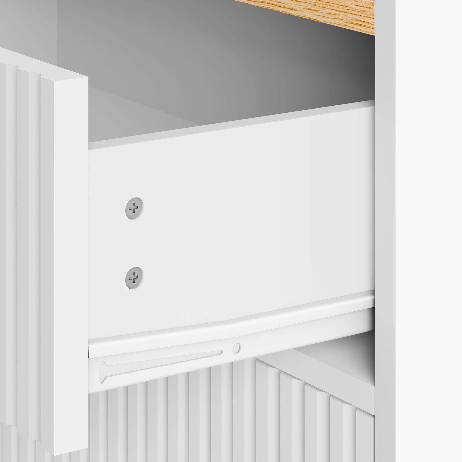 9 Alfordson 3 Chest of Drawers Modern Storage Cabinet Dresser - Oak, 9 of 10