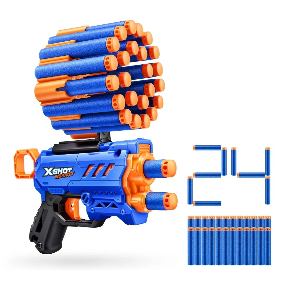 3 Zuru X-Shot Insanity Micro Blaster 24 Darts, 3 of 8