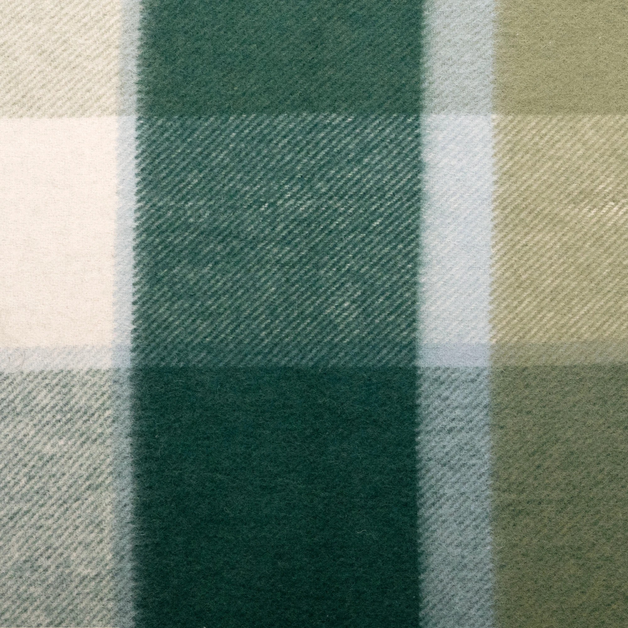 2 Bambury Nolan Soft Check Blanket 50/50 Wool Bamboo 350gsm blend Forest - Single Bed - Green, 2 of 2