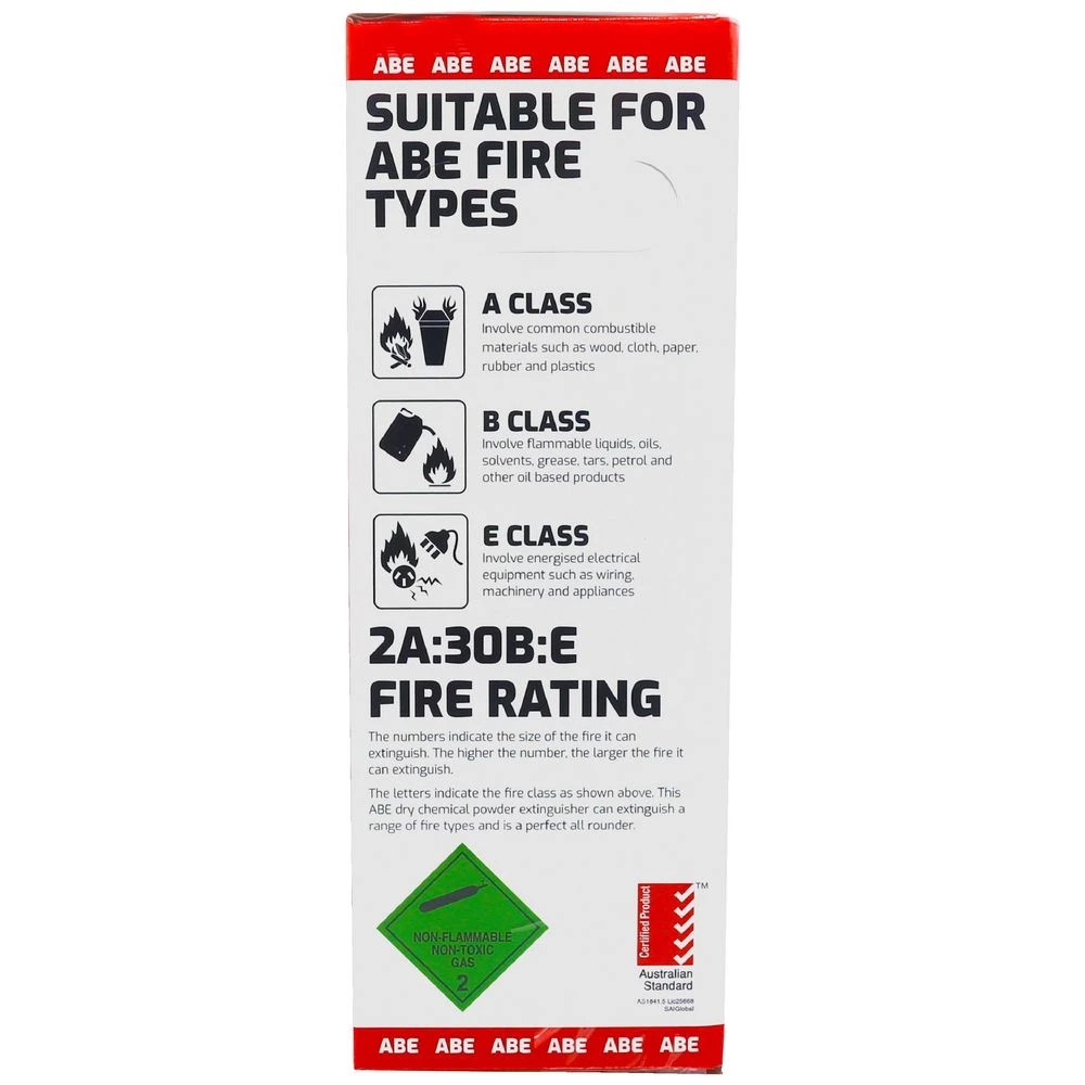 3 Trafalgar ABE Fire Extinguisher 1.5kg Red, 3 of 5