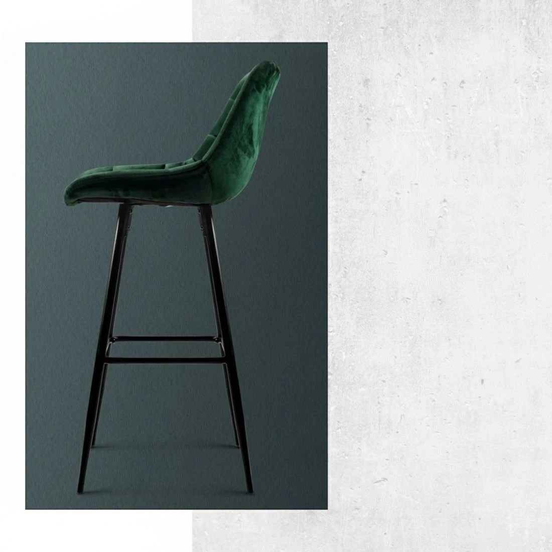 3 Artiss 4x Bar Stools Velvet Chairs Green - Green, 3 of 5