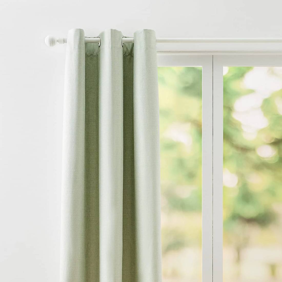 2 Monaco Eyelet Block Out Curtain - Sage - 120cm x 213cm, 2 of 6