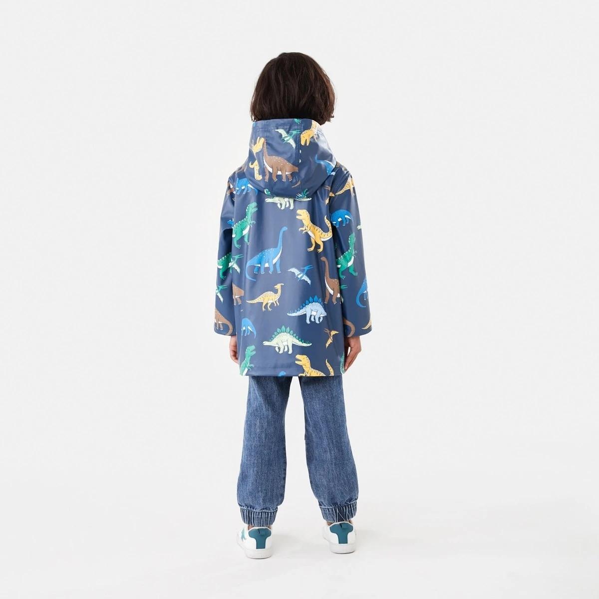 8 Printed Rain Jacket Blu Dino, 8 of 10