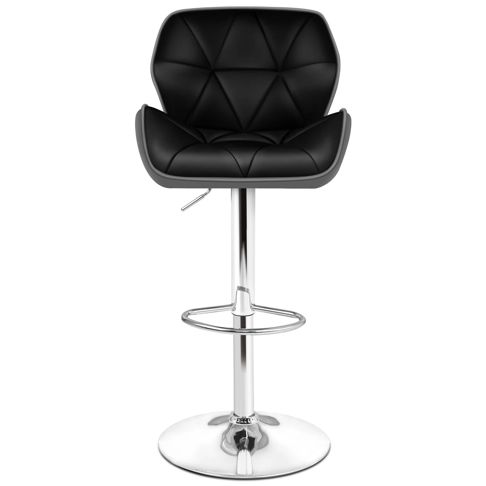 4 Alfordson 4x Bar Stools Willa Kitchen Gas Lift Swivel Chair Leather - Black, 4 of 9