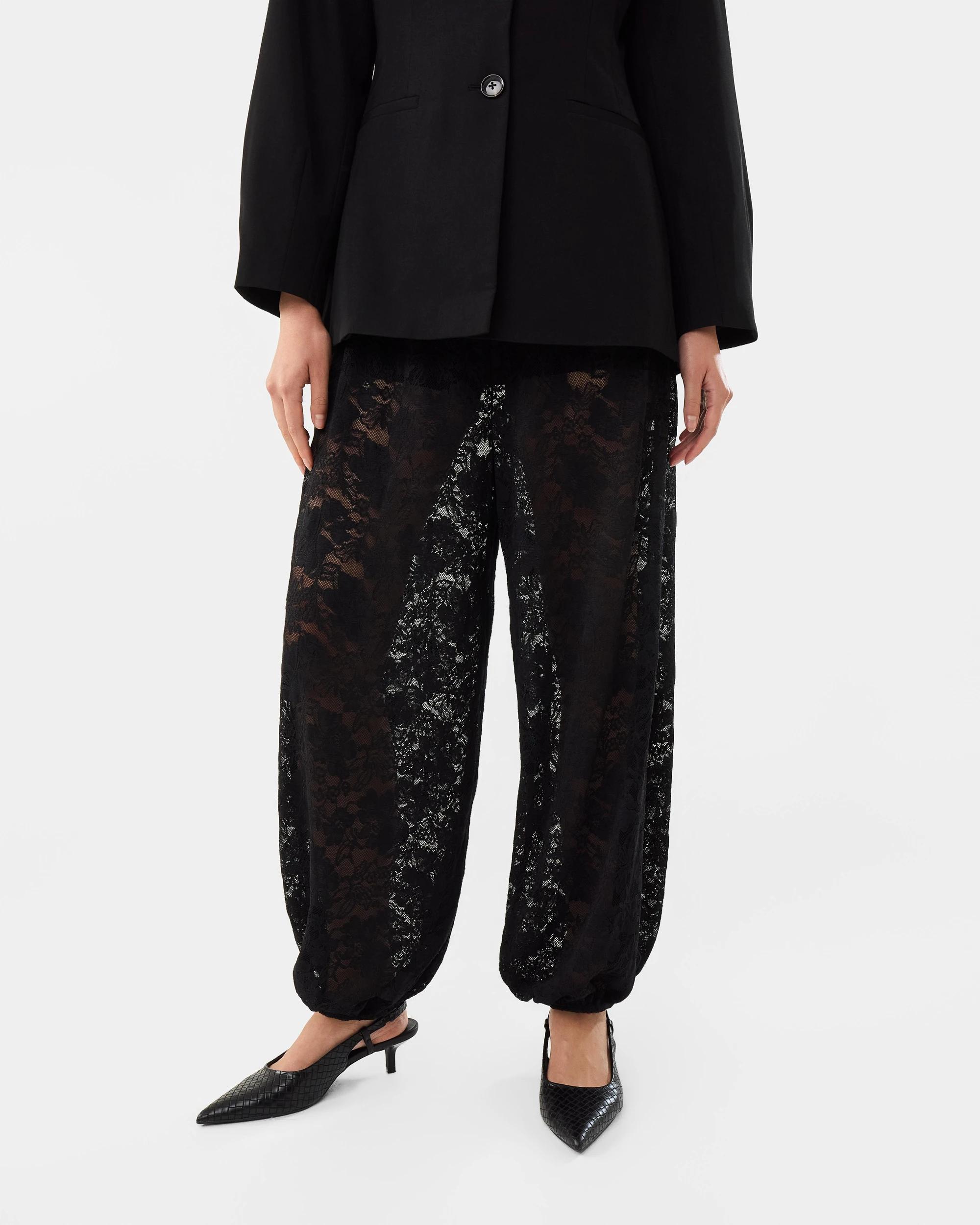 1 Lace Harem Pants Black, 1 of 6