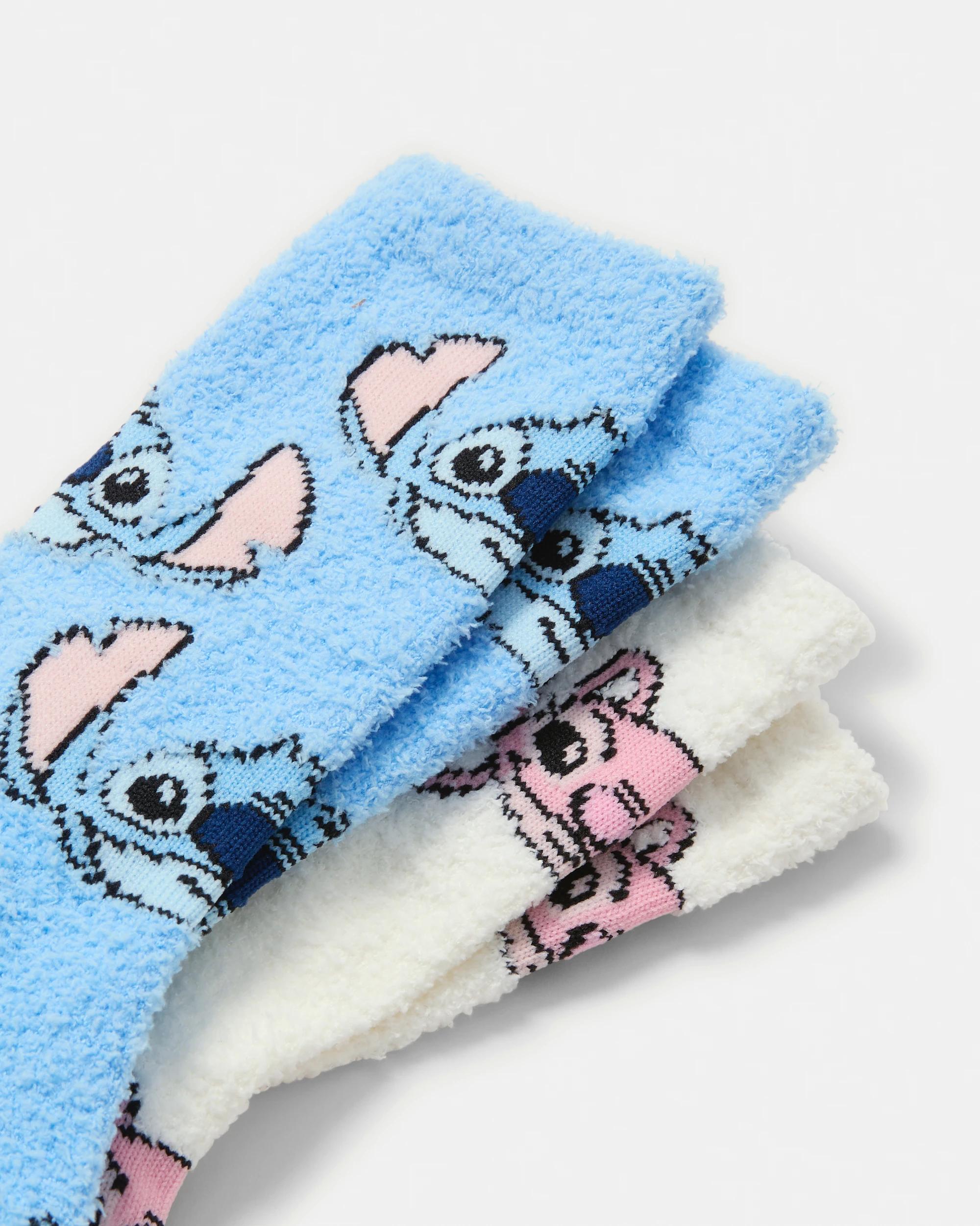 2 2 Pack Disney Lilo & Stitch License Bed Socks Stitch, 2 of 3