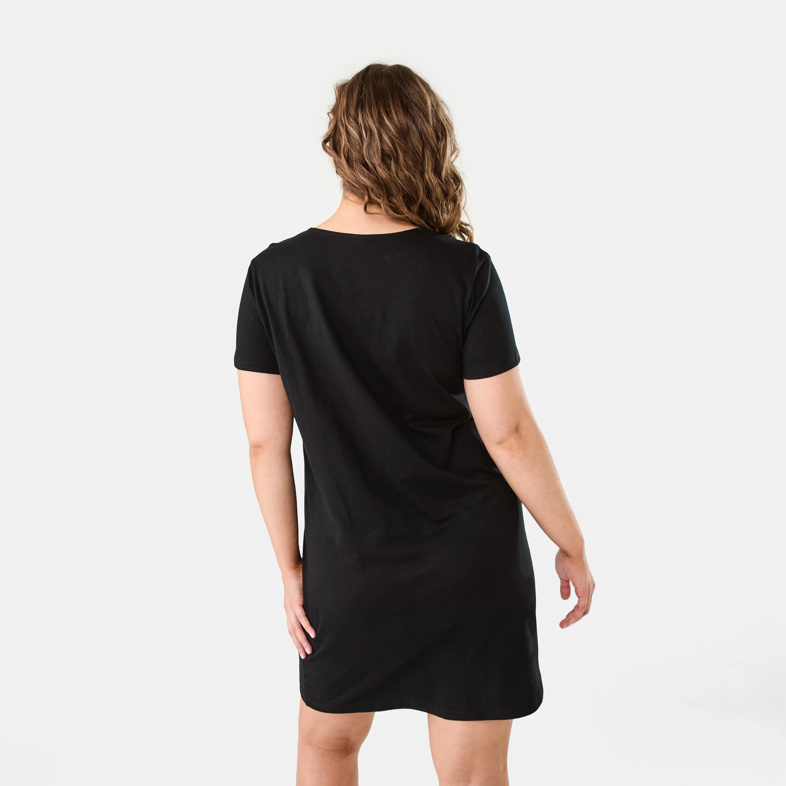 4 Short Sleeve Relaxed T-shirt Mini Dress BLACK, 4 of 7