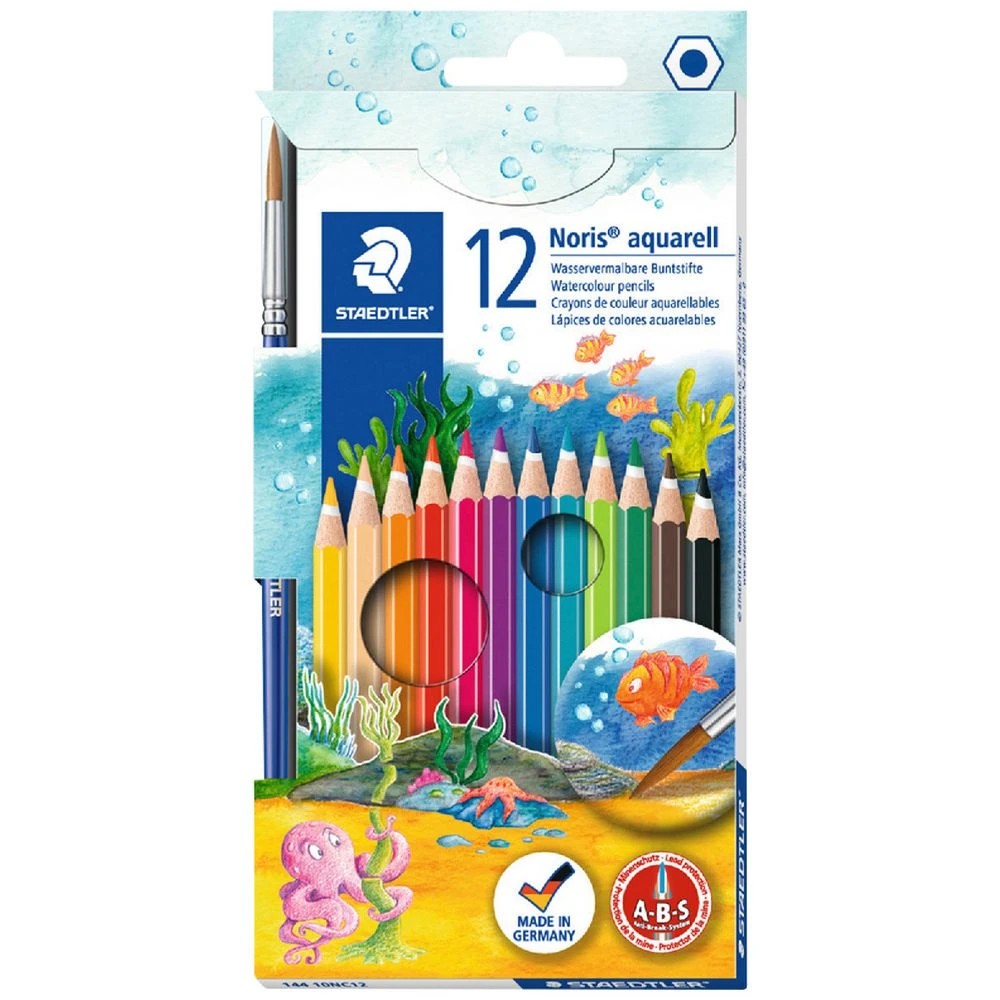 1 Staedtler Noris Watercolour Pencils 12 Pack, 1 of 6