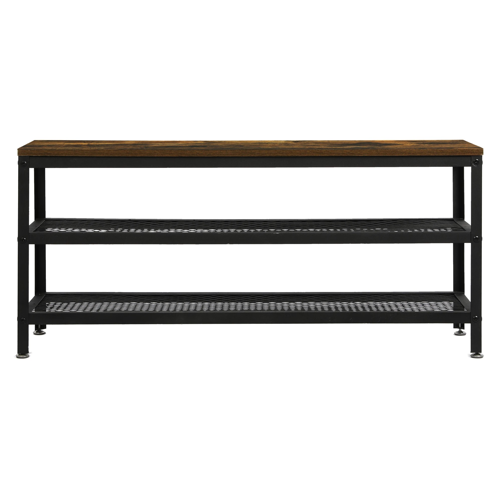 2 Levede 3-Tier Shoe Rack Bench Storage Cabinet Organisers Industrial Steel 100cm, 2 of 7