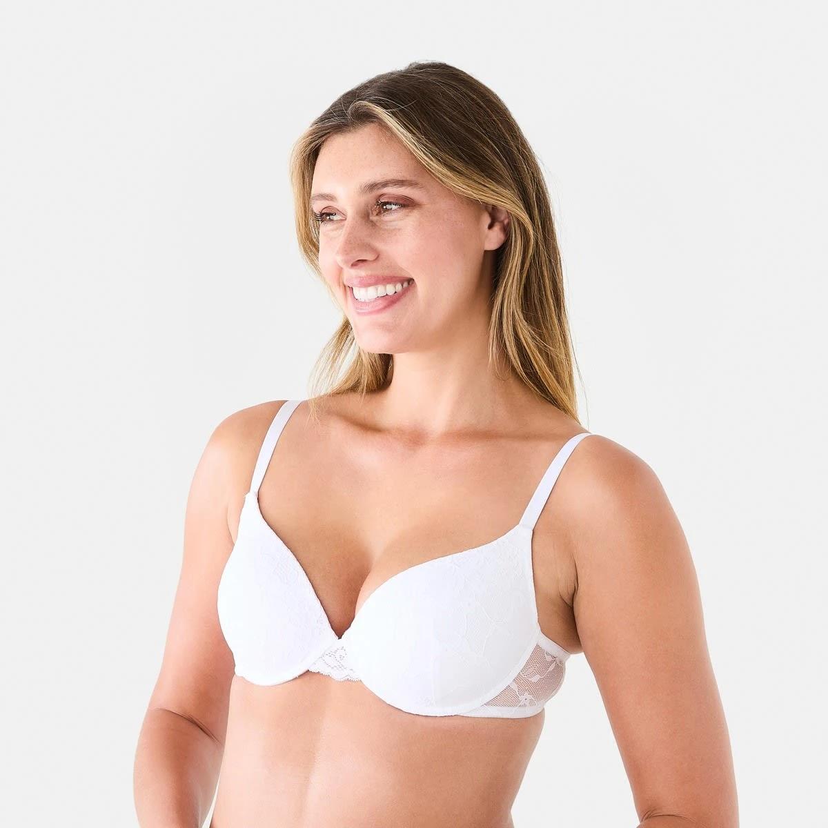 2 Lace T-shirt Bra WHITE, 2 of 6