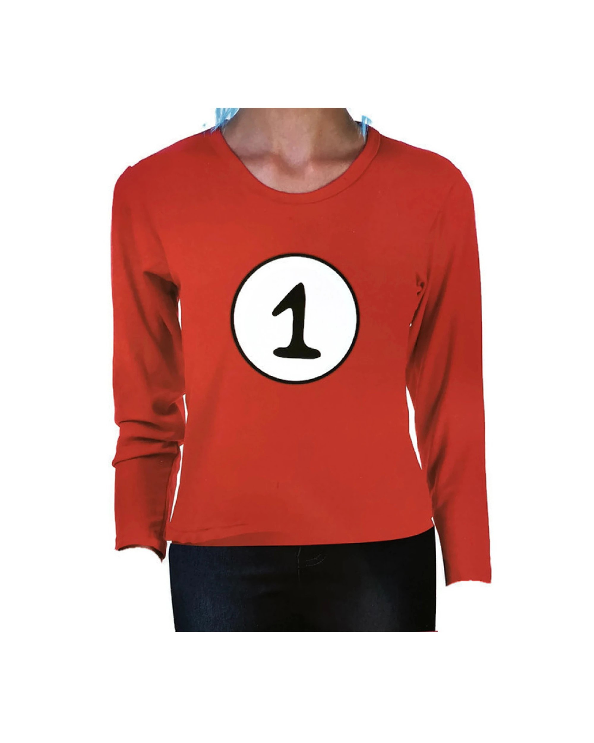 1 BR Costumes Kids Cat In The Hat Thing 1 Long Sleeve Top for Book Week, 1 of 3