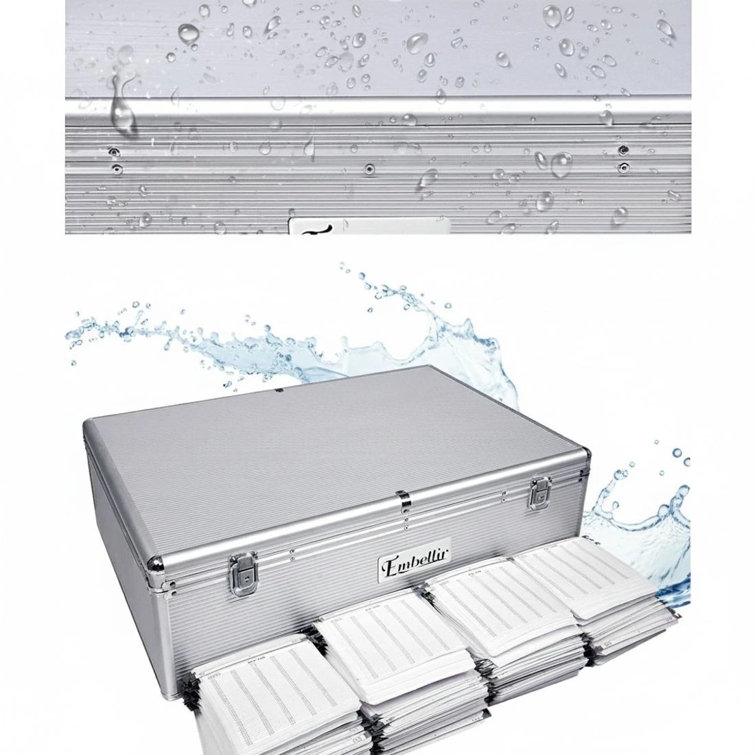 5 Embellir CD DVD Case Wallet Storage Box Aluminium Holder Folder 1000 Discs - Silver, 5 of 8