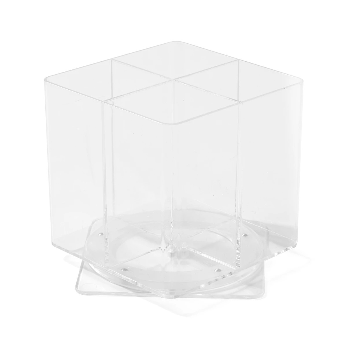 3 Plastic Spinning Organiser - Clear, 3 of 4