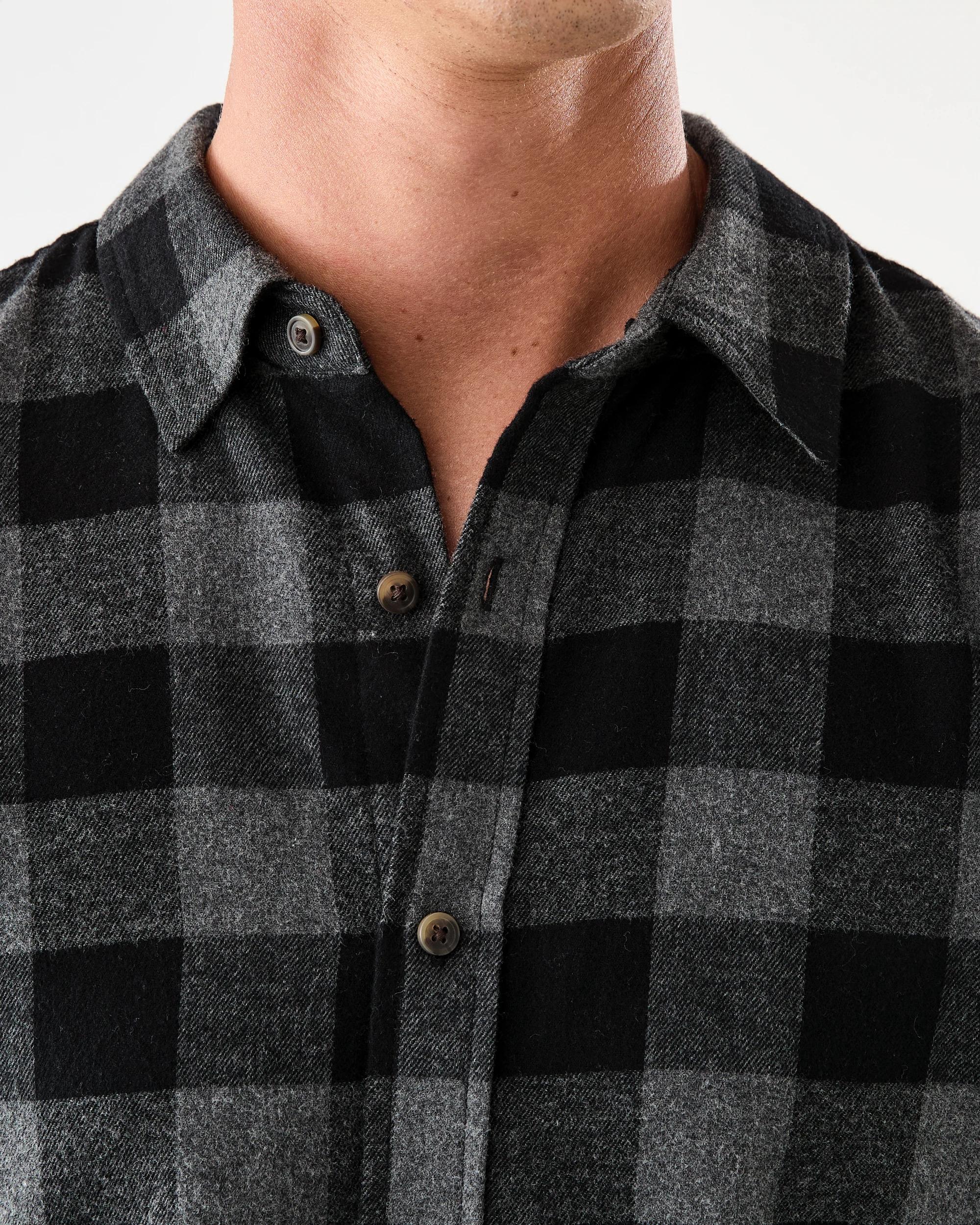 5 Long Sleeve Buffalo Check Shirt Black, 5 of 7