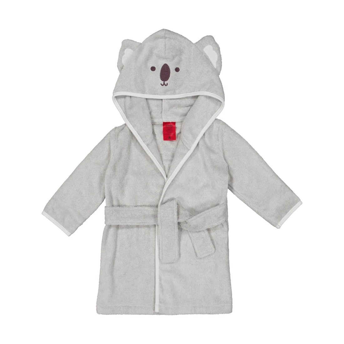 1 Cotton Hooded Bath Robe - Koala, 1 of 5
