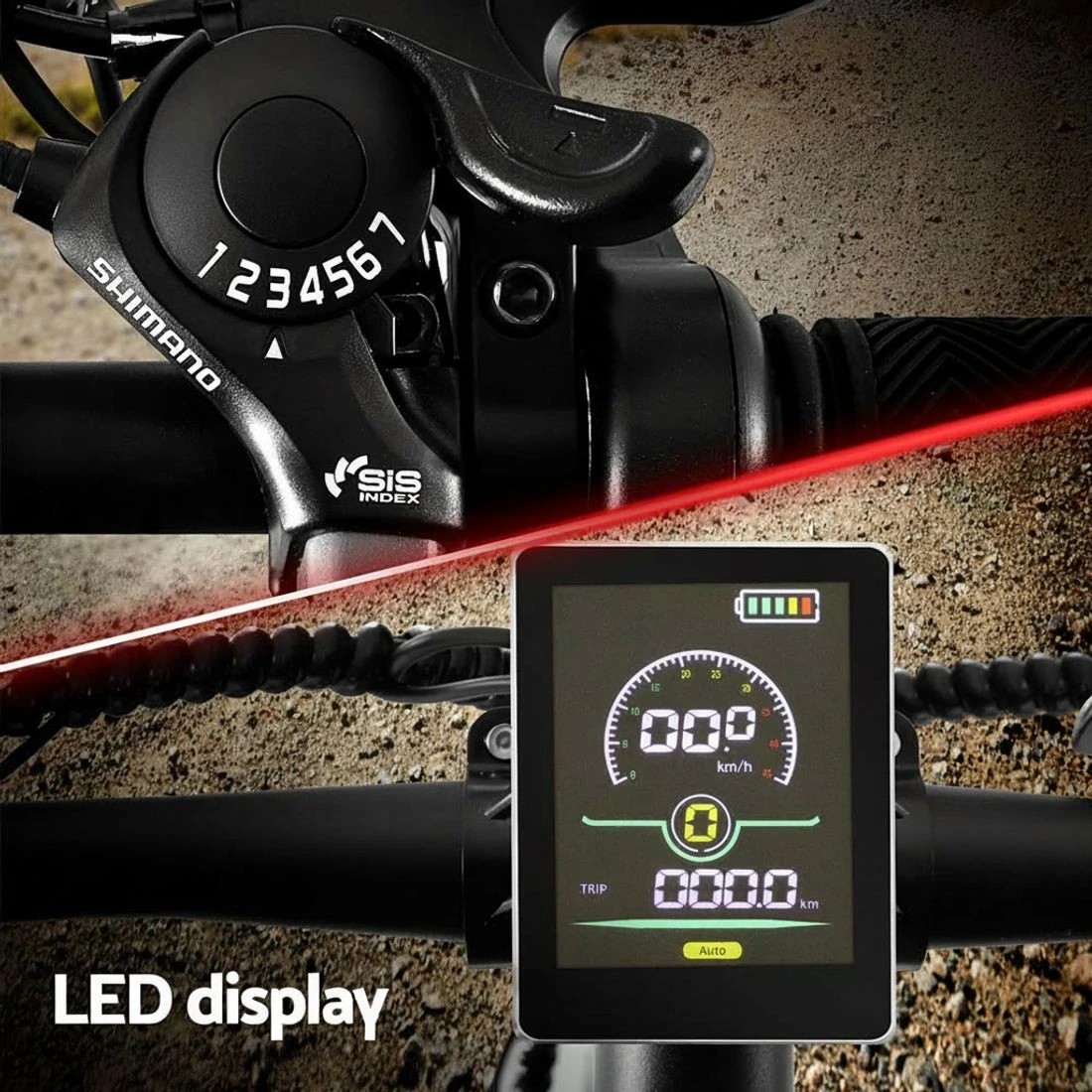 7 Everfit 26 Inch Electric Bike Mountain Bicycle eBike Built-in Battery 250W - Red, 7 of 7
