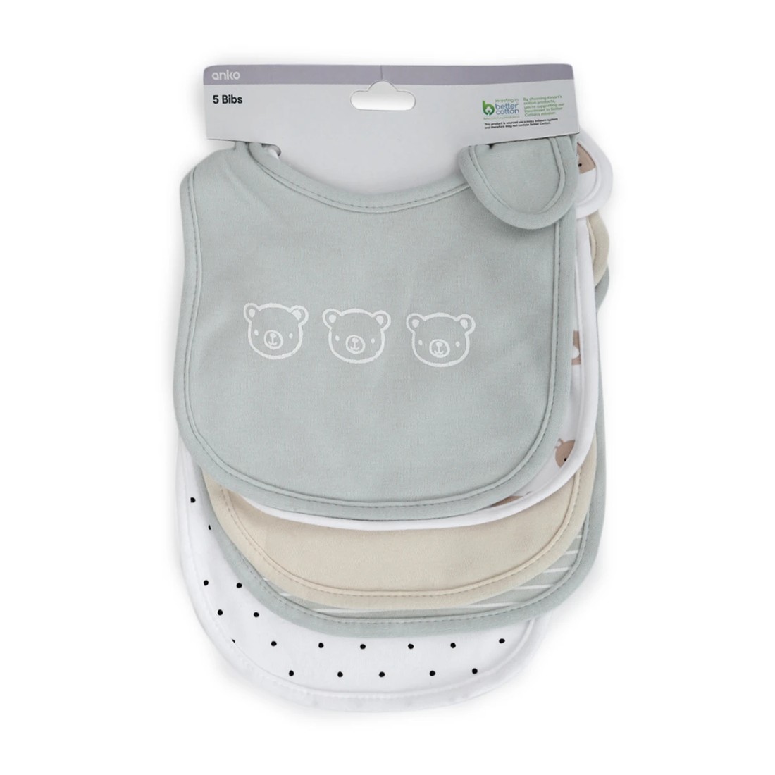 5 5 Pack Bibs - Bear, 5 of 5