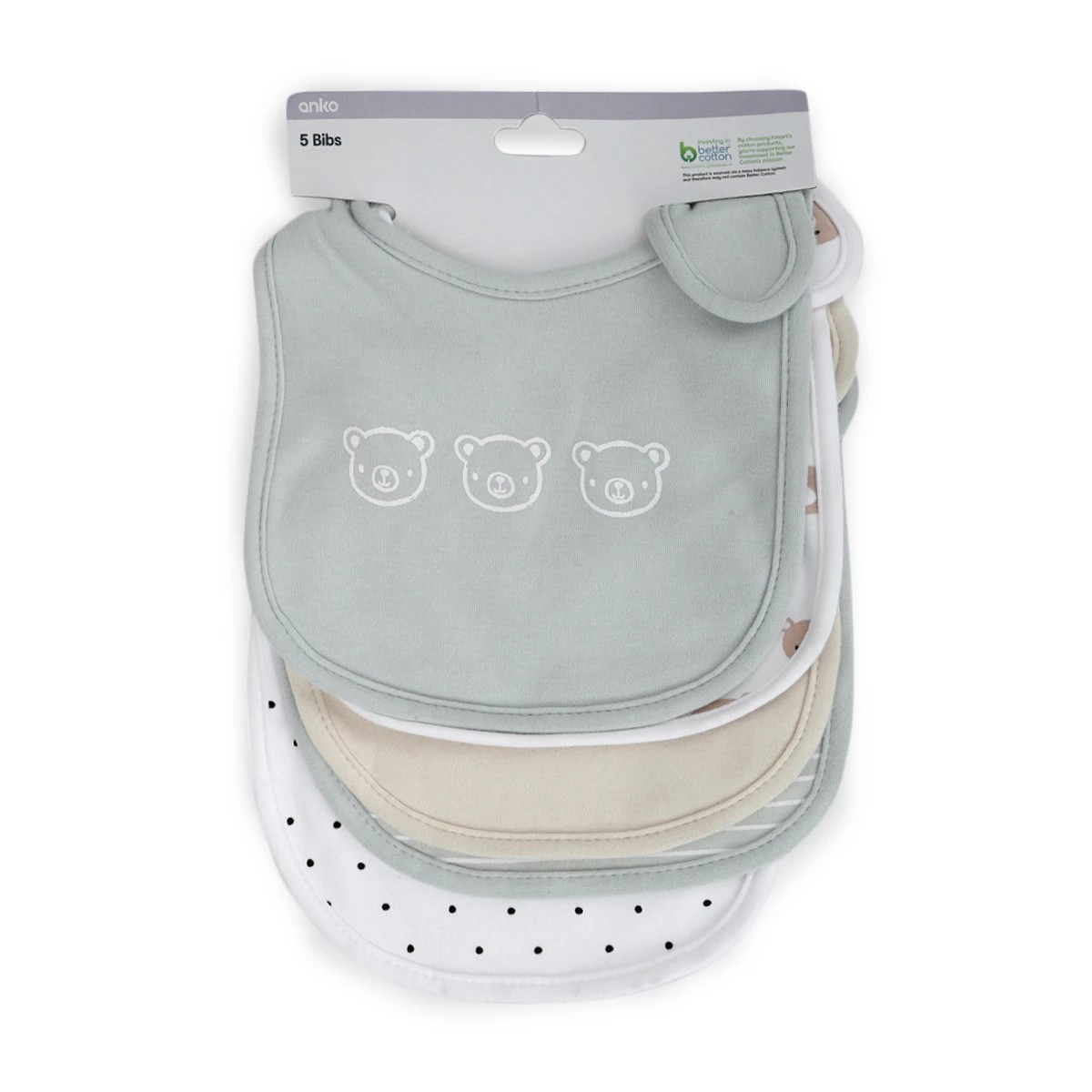 5 5 Pack Bibs - Bear, 5 of 5