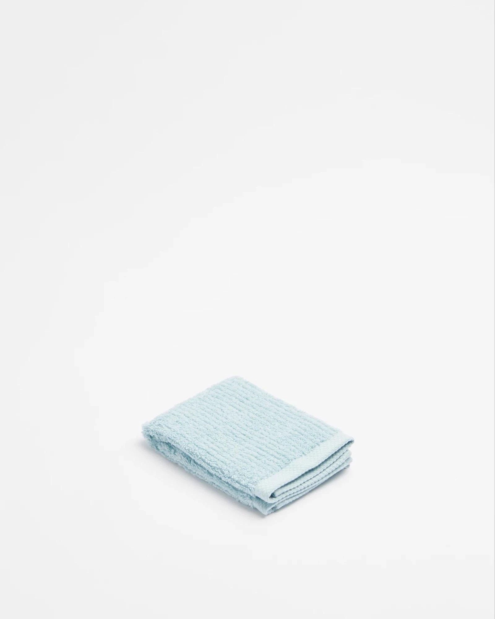 1 Target Australian Cotton Ribbed Face Washer - Piper - Blue, 1 of 3