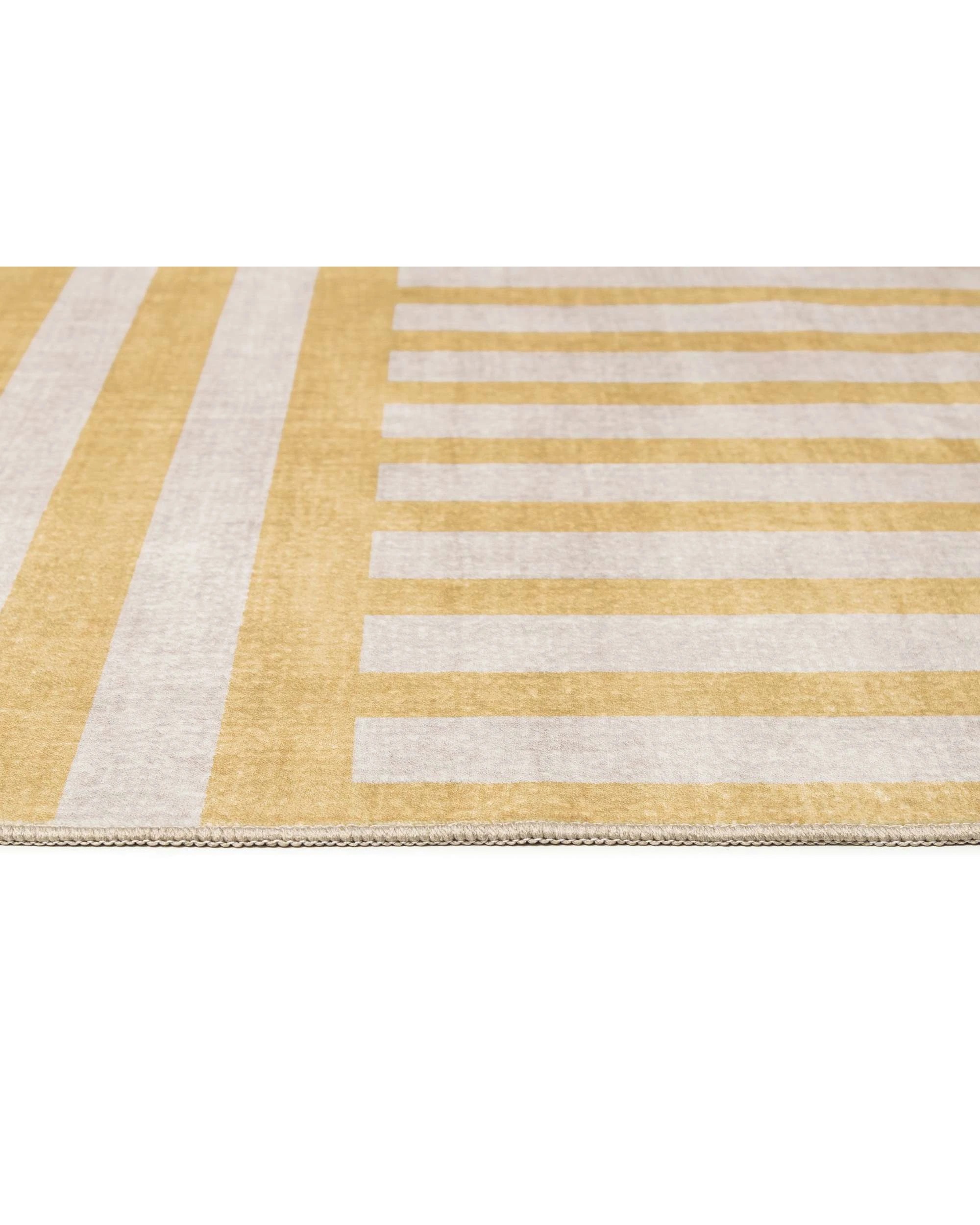 6 Loopsie Alliaga Stripe Printed Washable Rug-290cm x 190cm - Yellow, 6 of 8