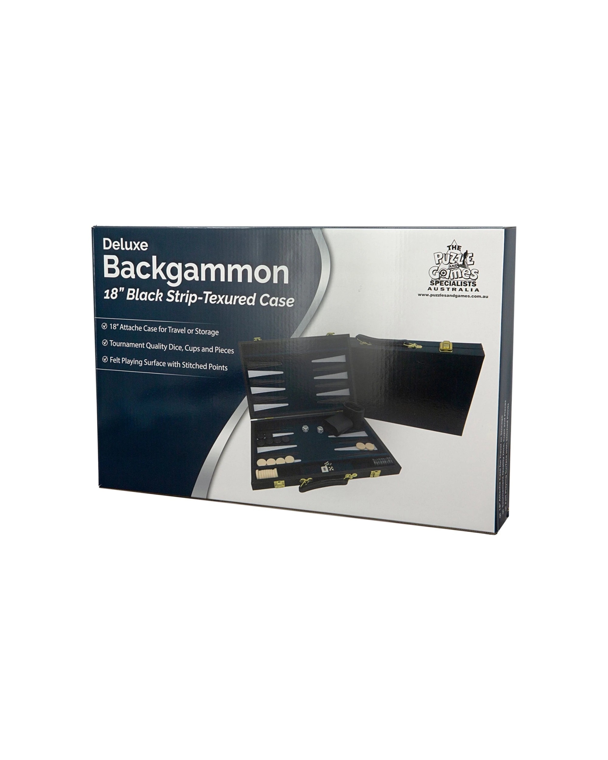 The Puzzle and Game Specialists Deluxe Backgammon Set 46cm - Black - Kmart