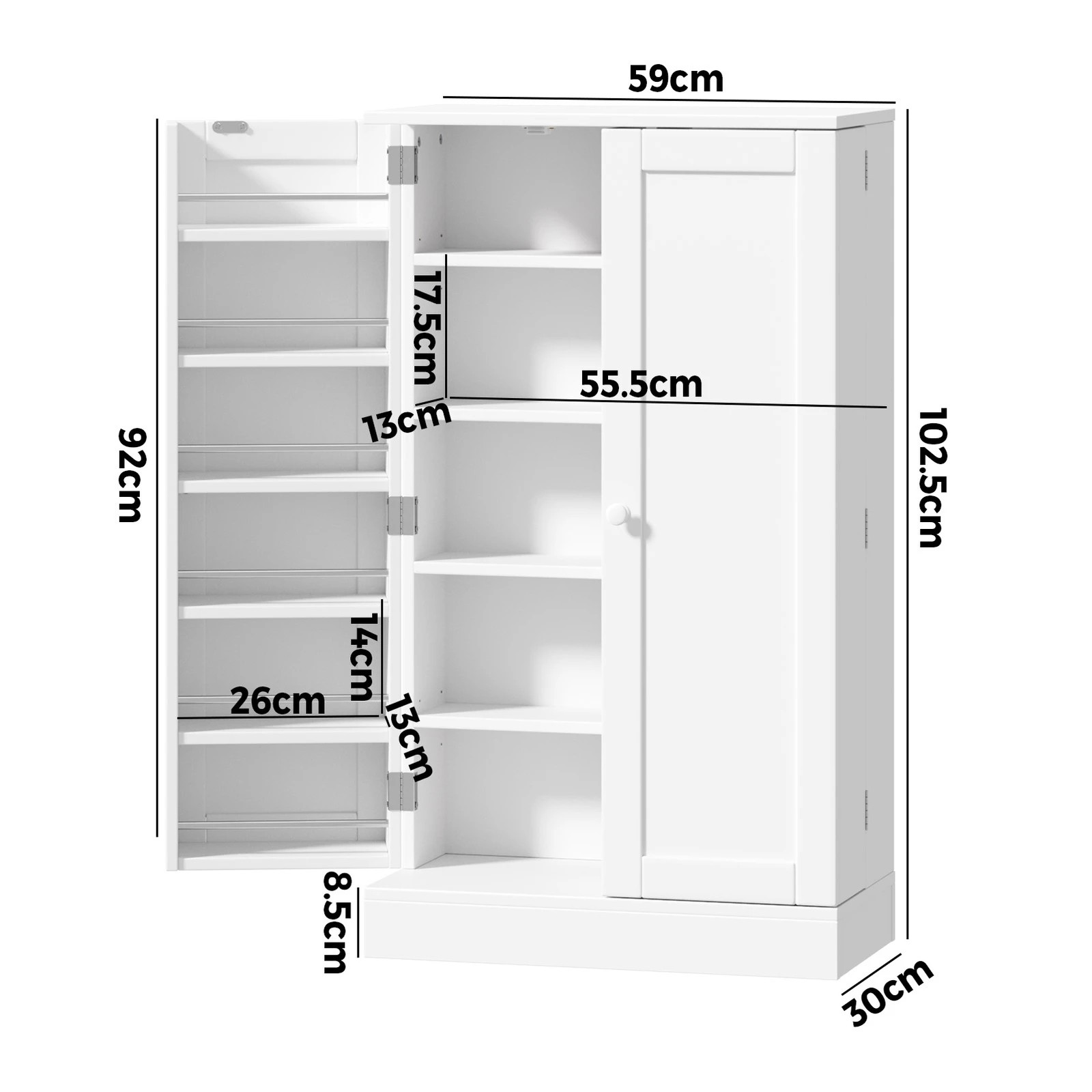 7 Oikiture Buffet Sideboard Cabinet
 - White, 7 of 8