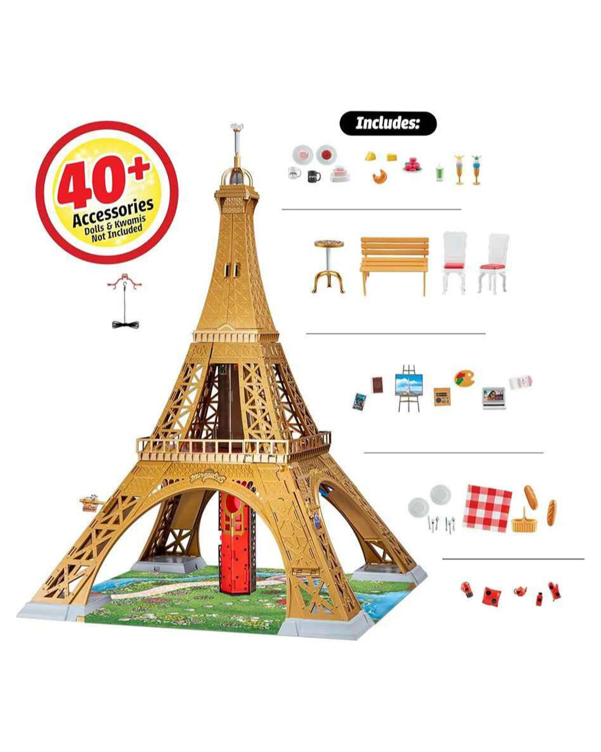 3 Miraculous Ladybug Paris Heroez Deluxe Eiffel Tower Playset, 3 of 4